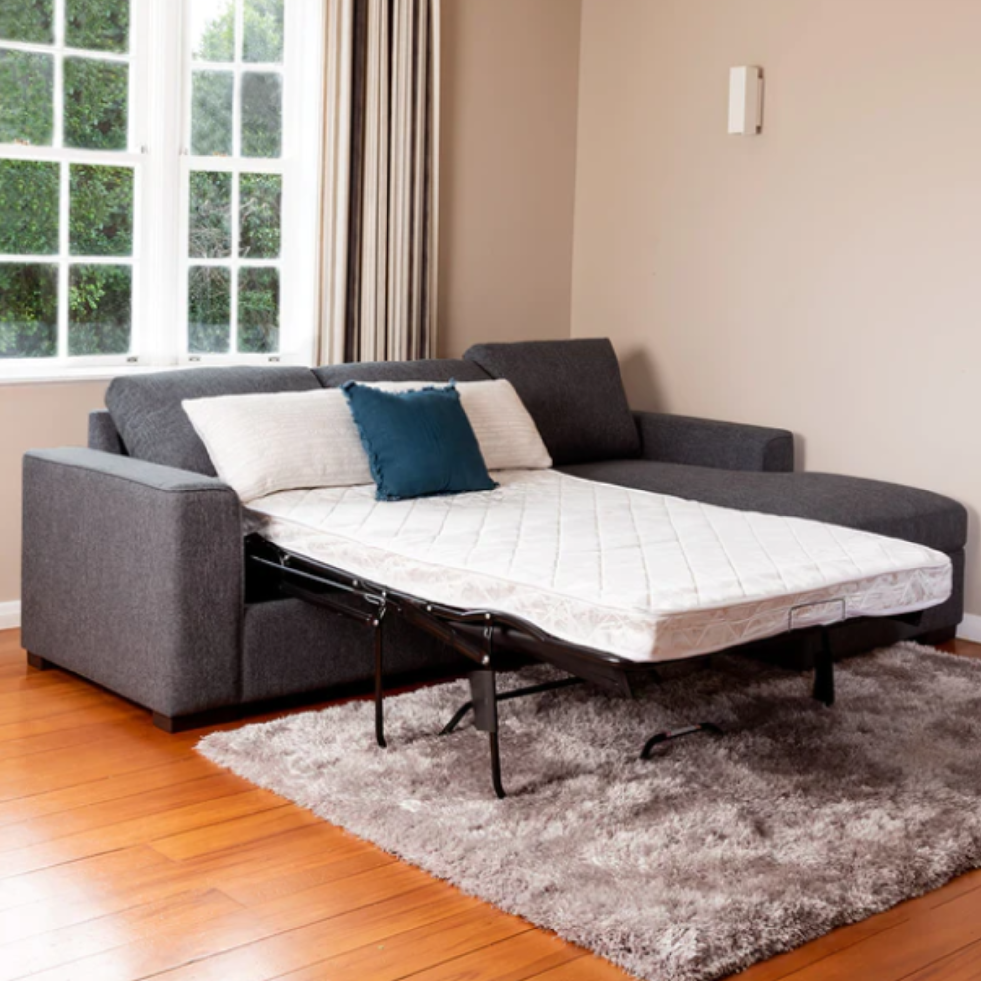 SLOANE CHAISE WITH SOFA BED AND STORAGE | 2 FABRIC COLOURS