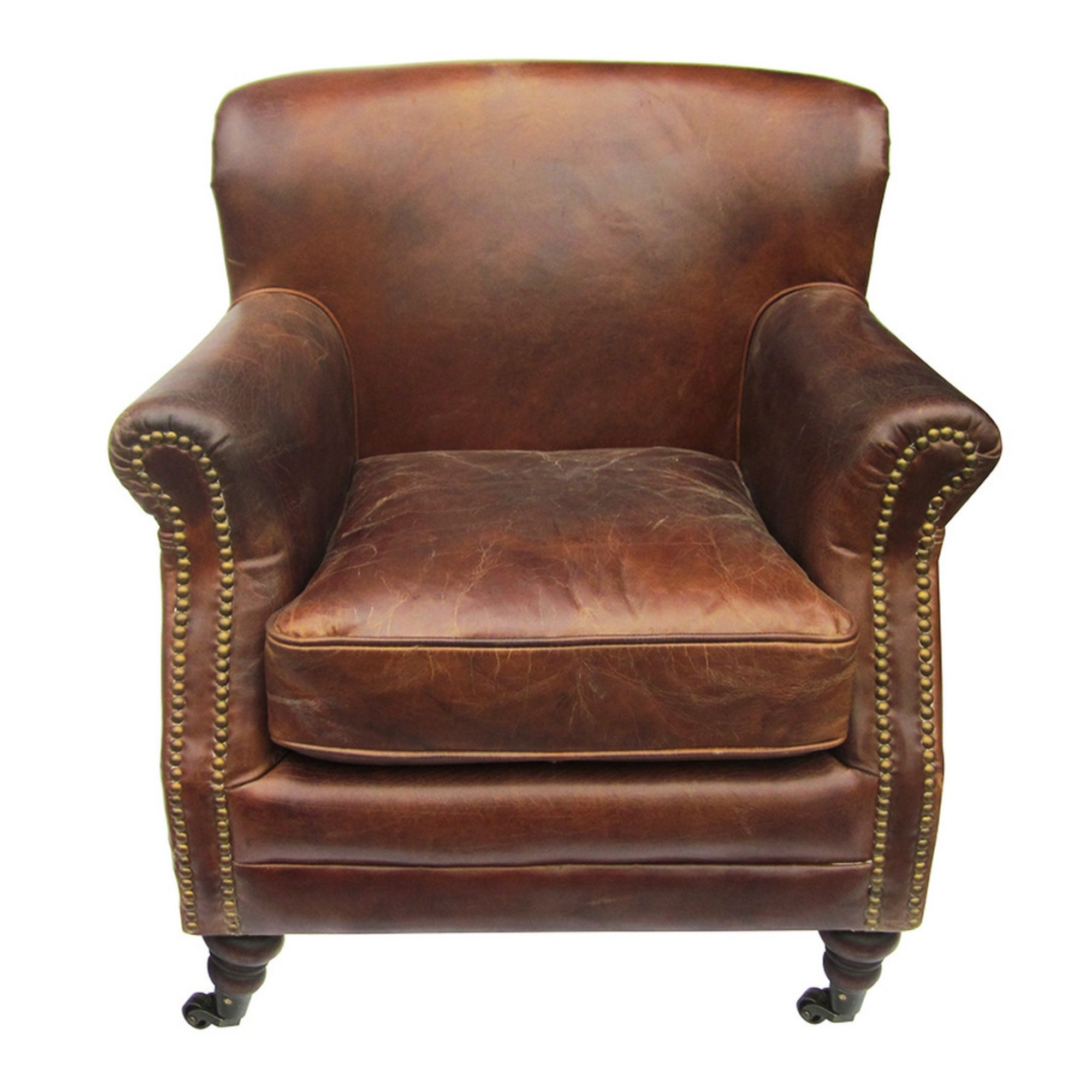 MORTIMER LEATHER ARMCHAIR | VINTAGE CIGAR