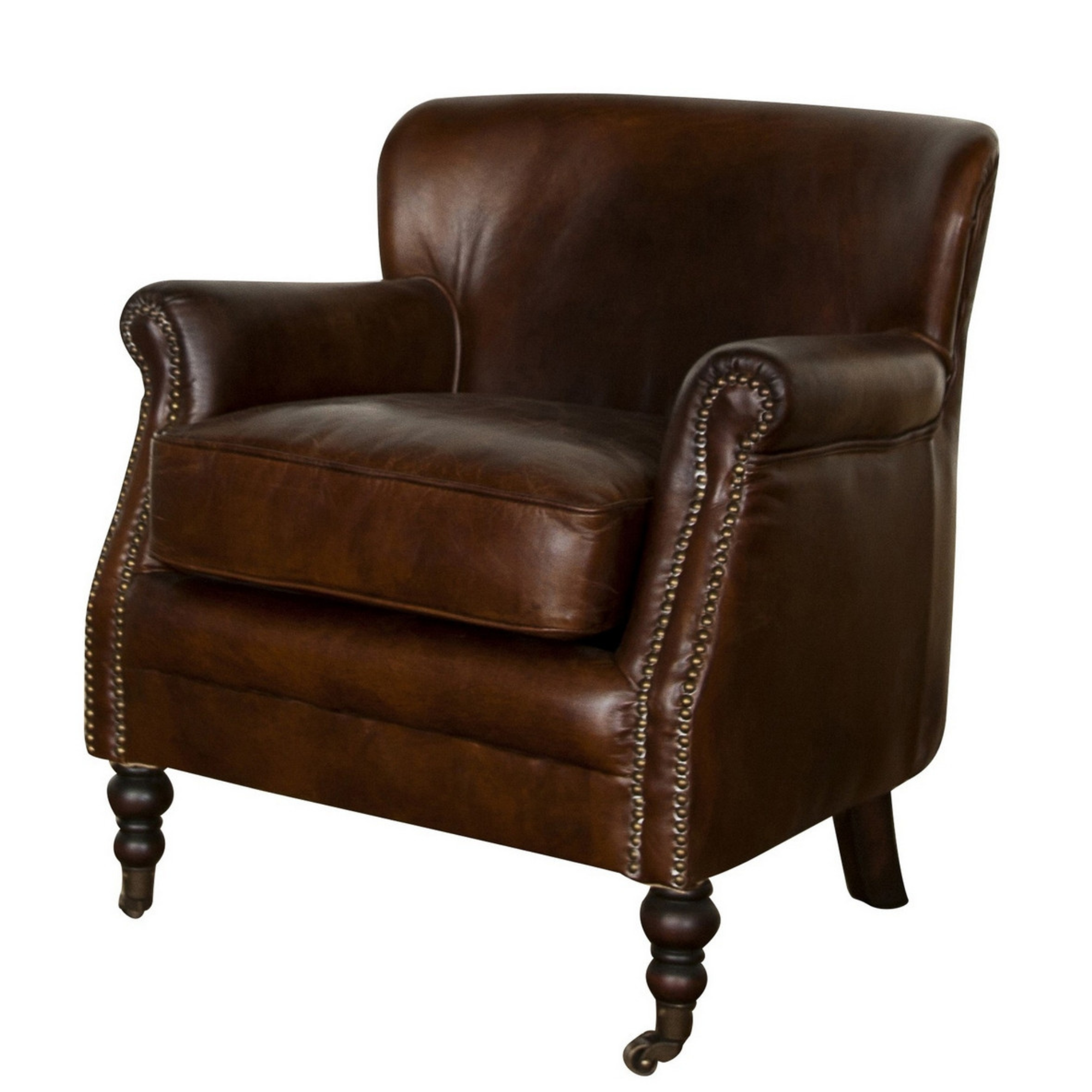 MORTIMER LEATHER ARMCHAIR | VINTAGE CIGAR
