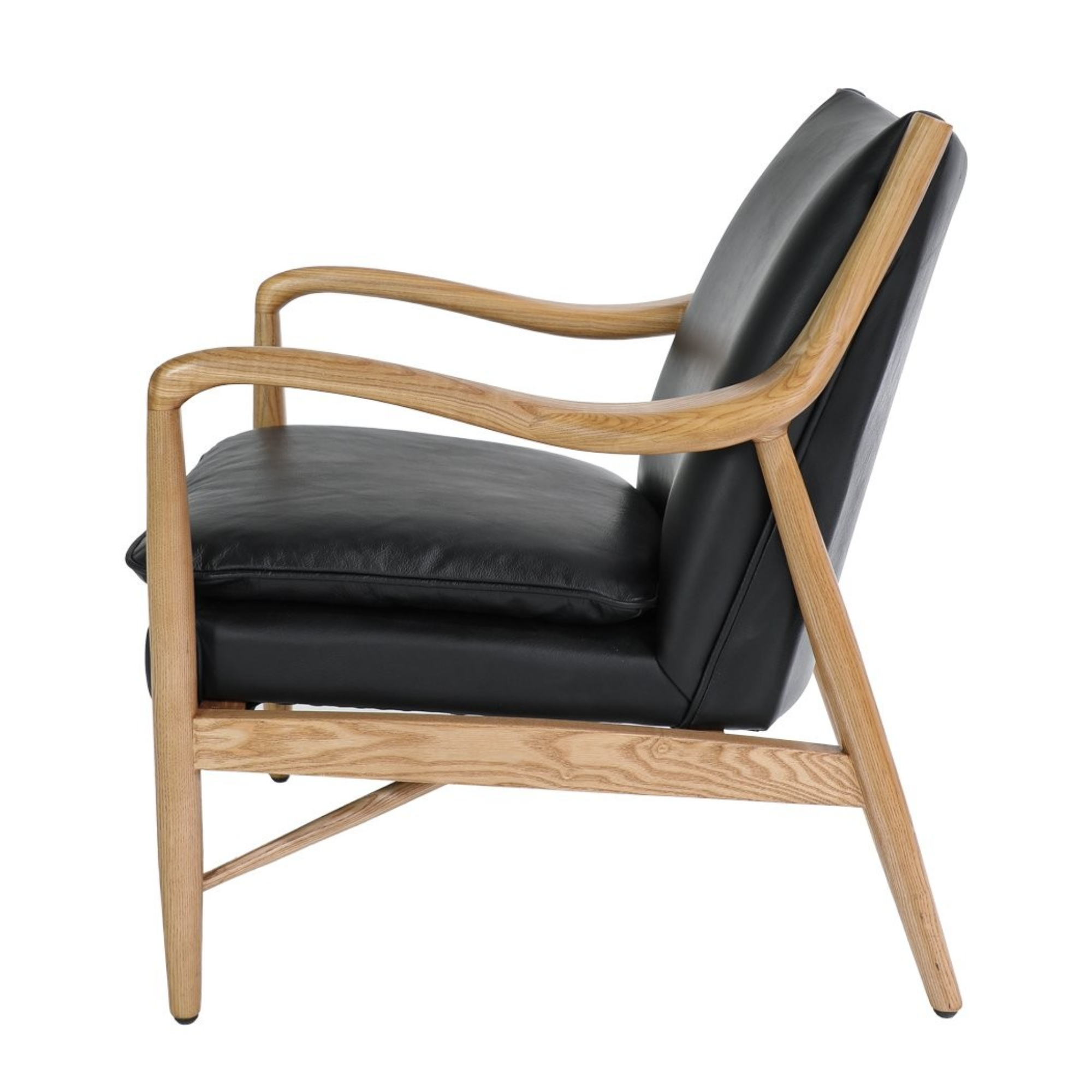 TANNER LEATHER ARMCHAIR | BLACK