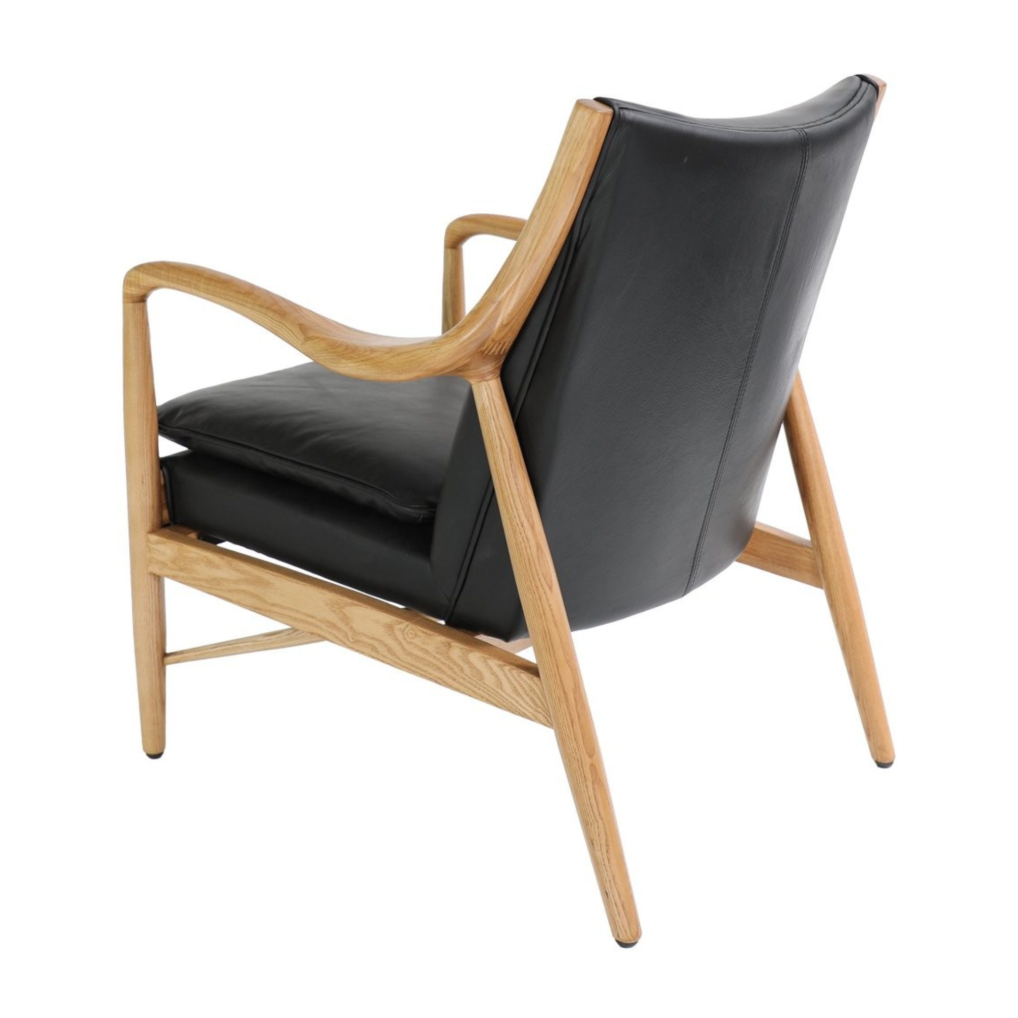 TANNER LEATHER ARMCHAIR | BLACK