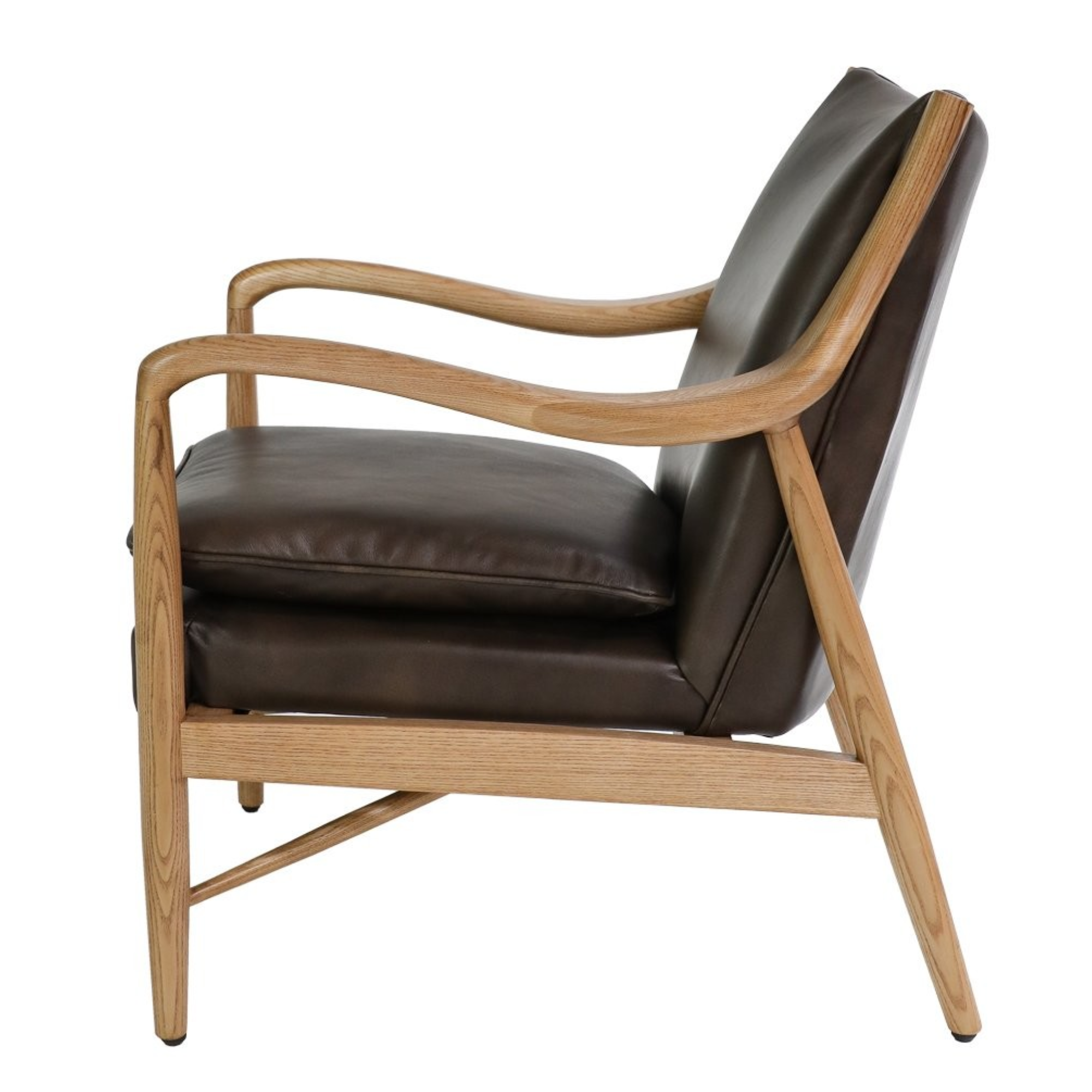 TANNER LEATHER ARMCHAIR | BROWN