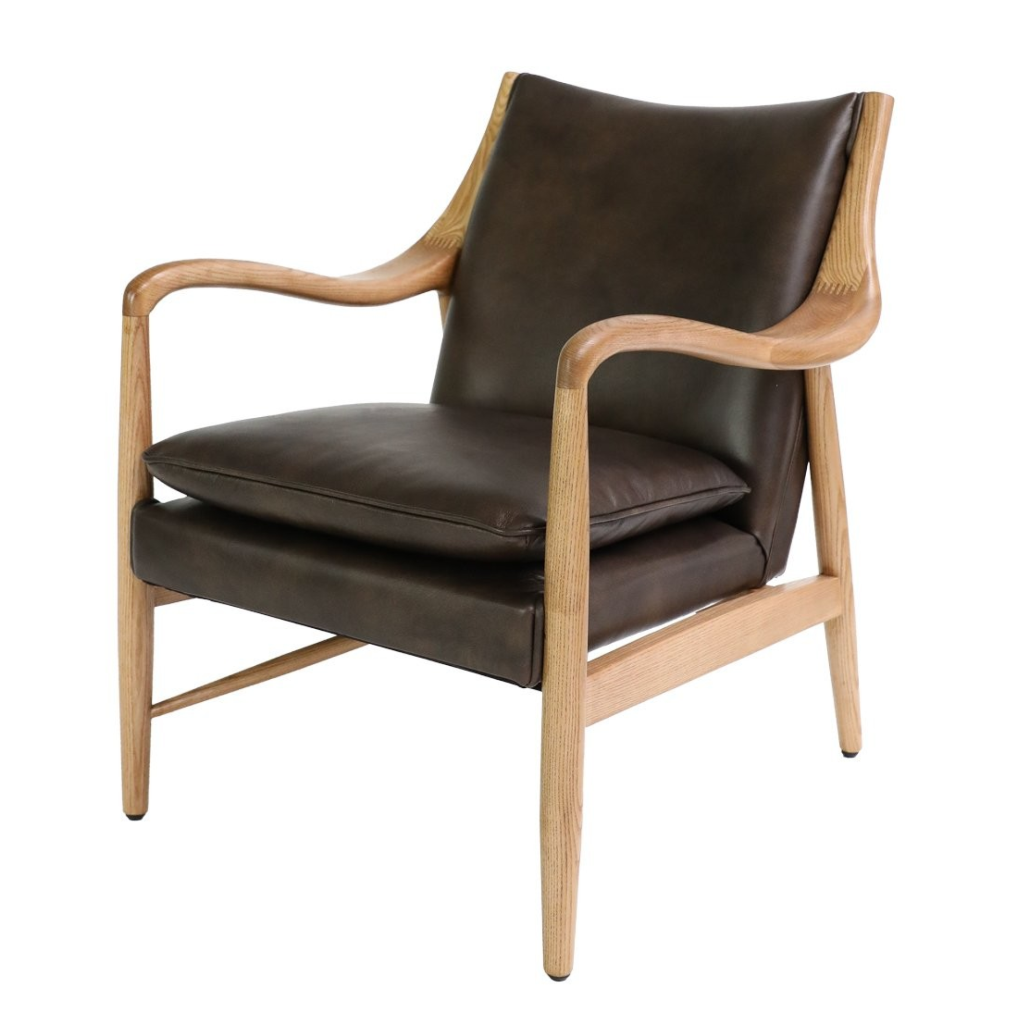 TANNER LEATHER ARMCHAIR | BROWN