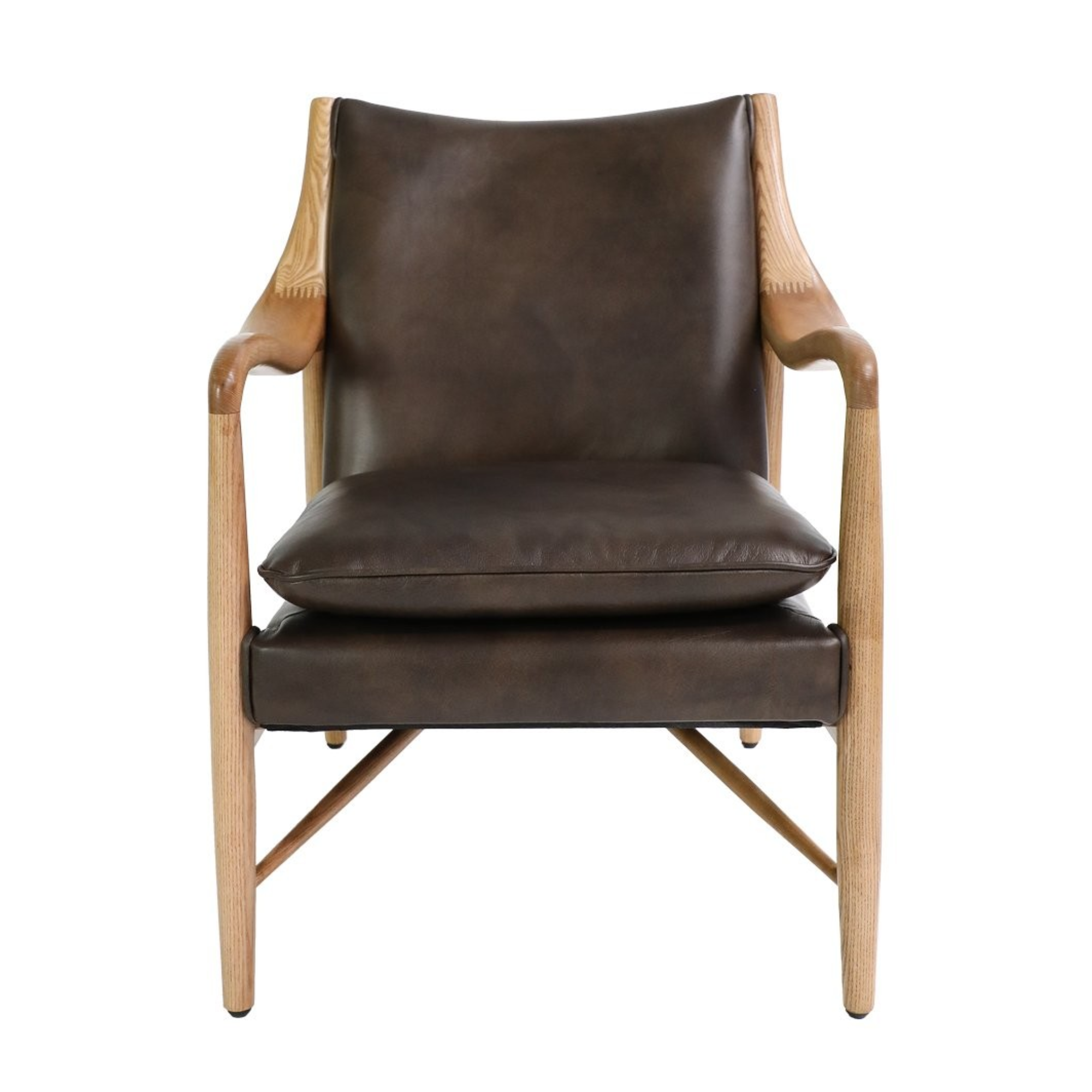 TANNER LEATHER ARMCHAIR | BROWN