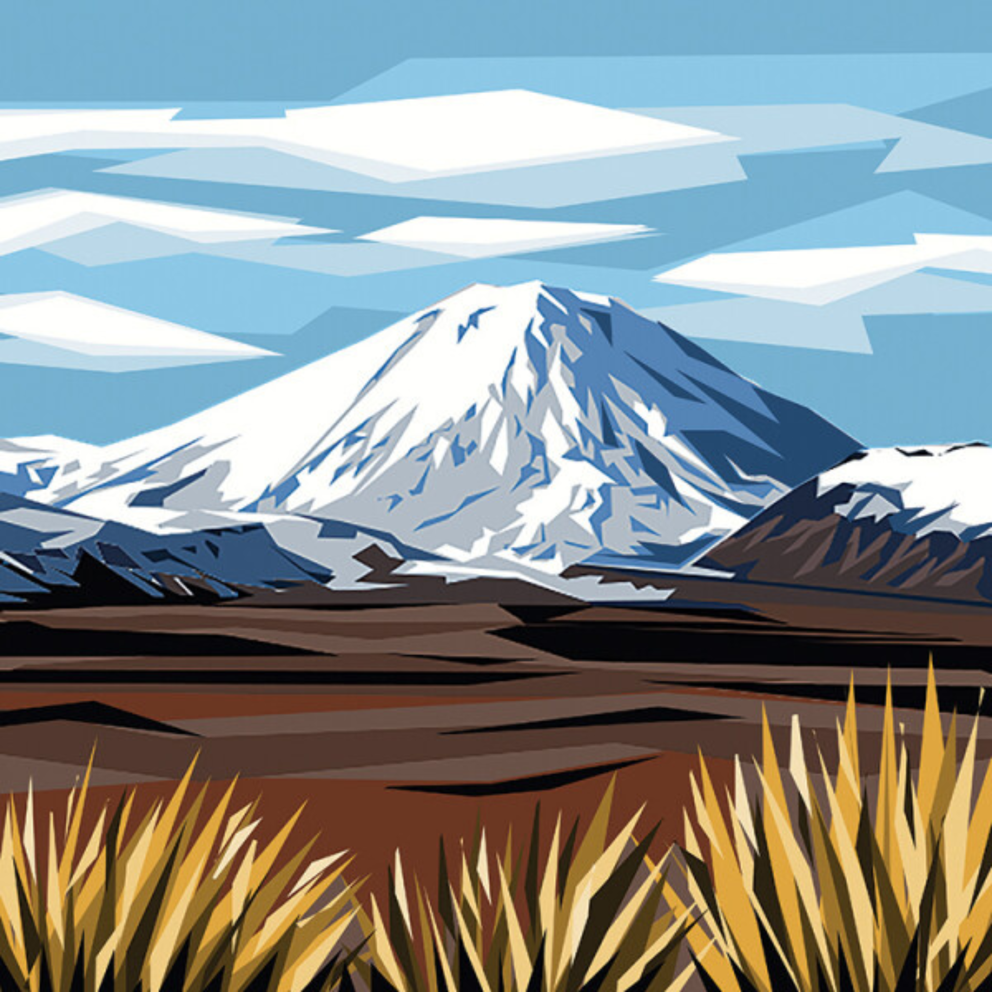 TONGARIRO | CANVAS STRETCHED READY TO HANG | IRA MITCHELL | NZ MADE