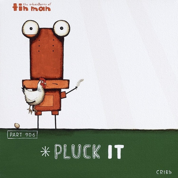 TIN MAN 'PLUCK IT' | BOX FRAME READY TO HANG | TONY CRIBB | NZ MADE