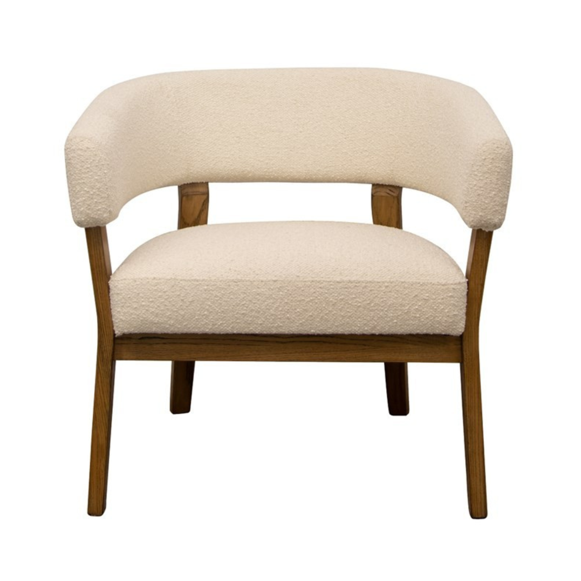 TULSA FABRIC ARMCHAIR - CREAM BOUCLE