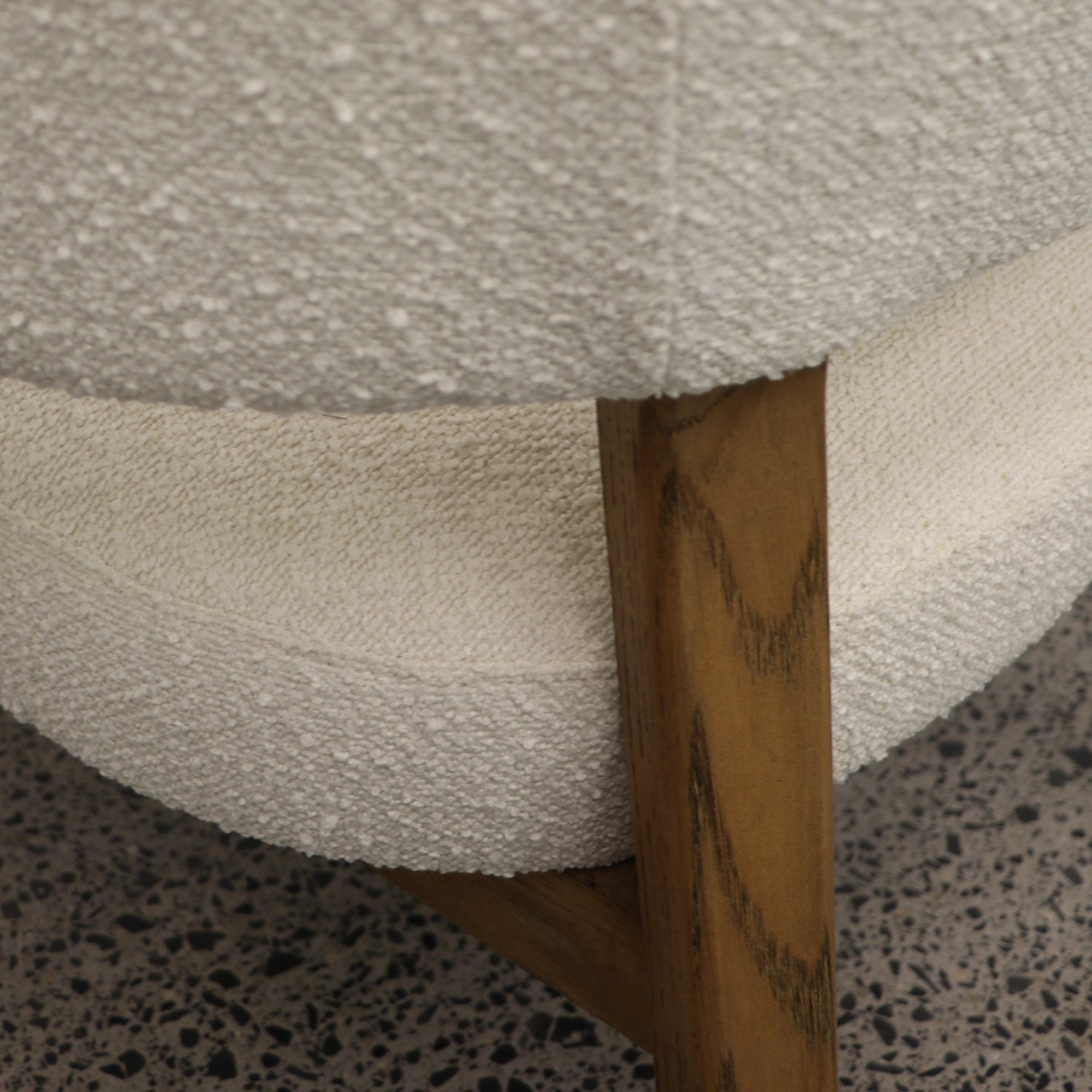 TULSA FABRIC ARMCHAIR - CREAM BOUCLE