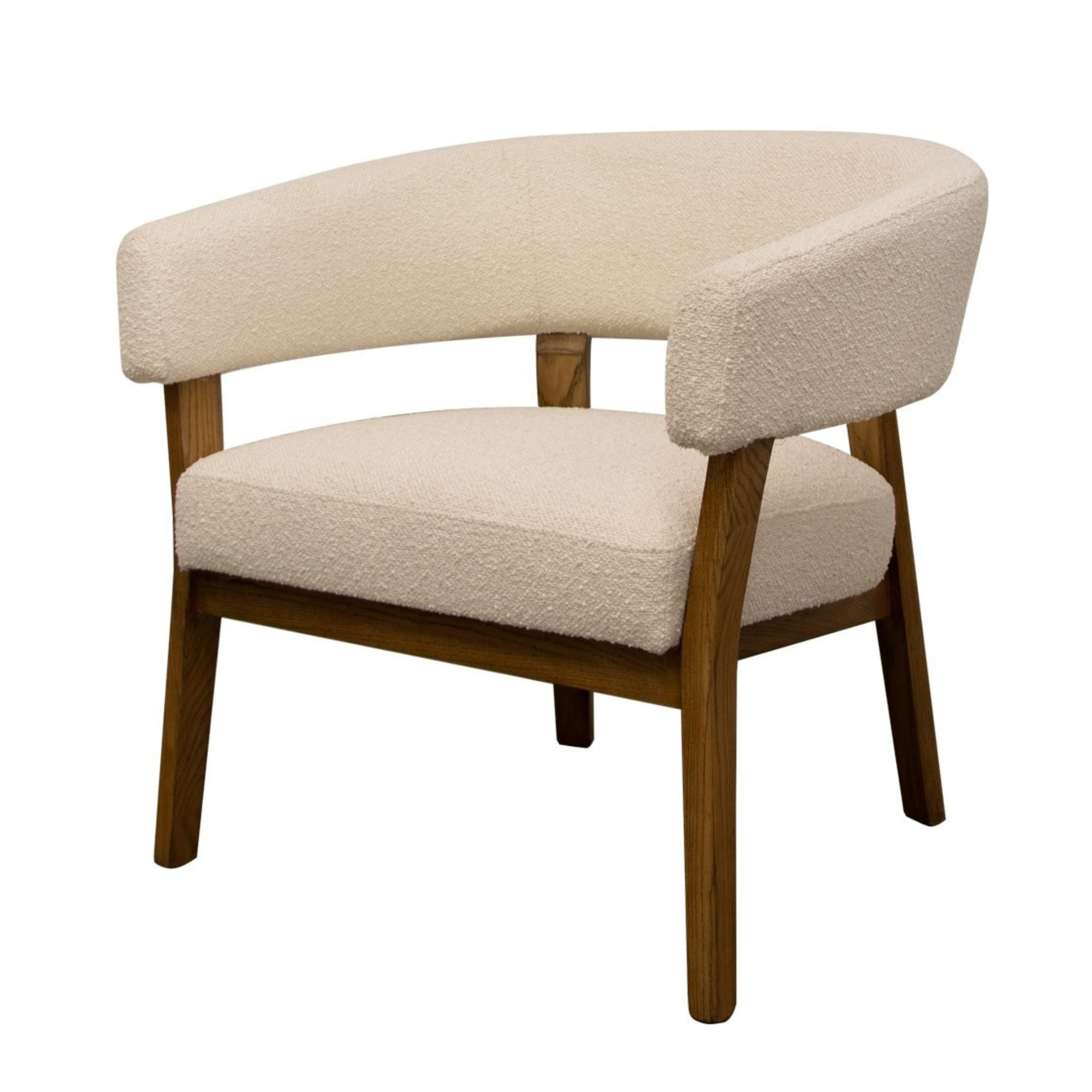 TULSA FABRIC ARMCHAIR - CREAM BOUCLE