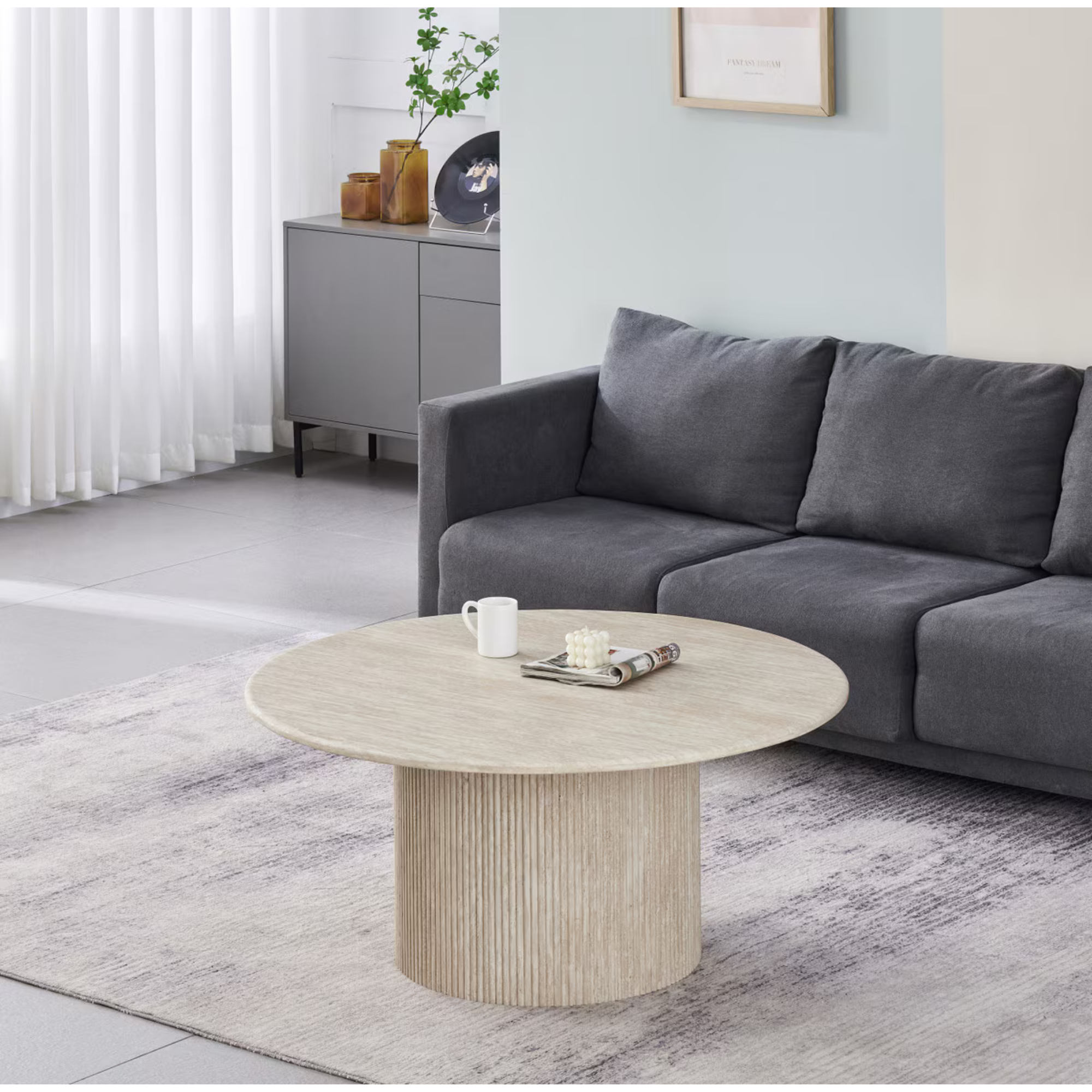 TRAVERTINE COFFEE TABLE