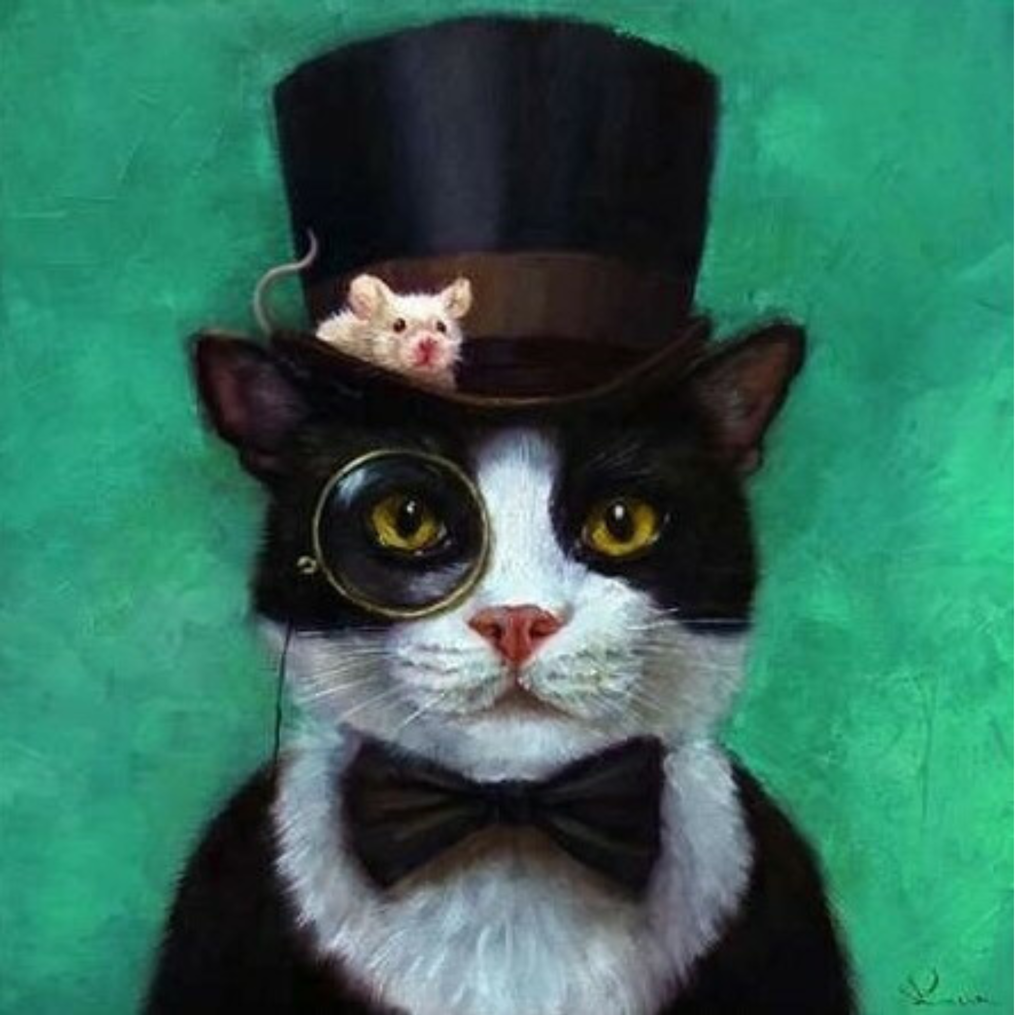 TUXEDO CAT | CANVAS READY TO HANG | LUCIA HEFFERNAN | NZ MADE