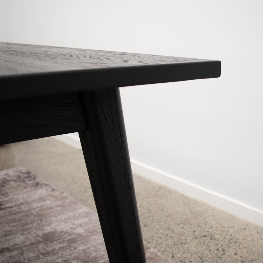 VAASA BLACK SOLID OAK DINING TABLE | 150 LONG