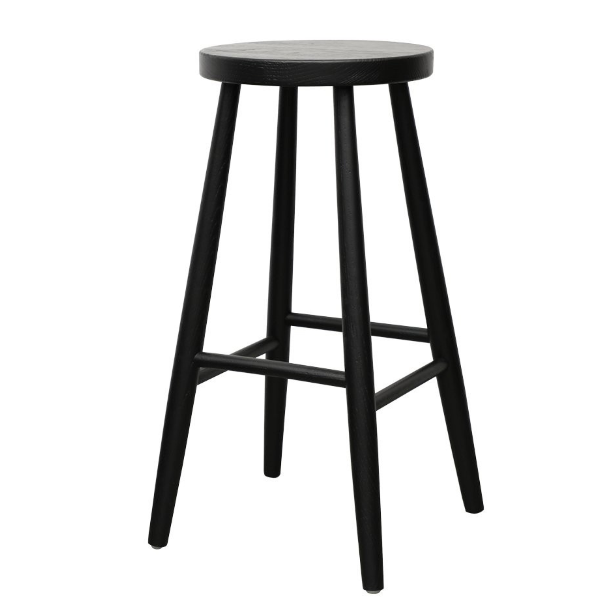 VAASA OAK BAR STOOL | BLACK