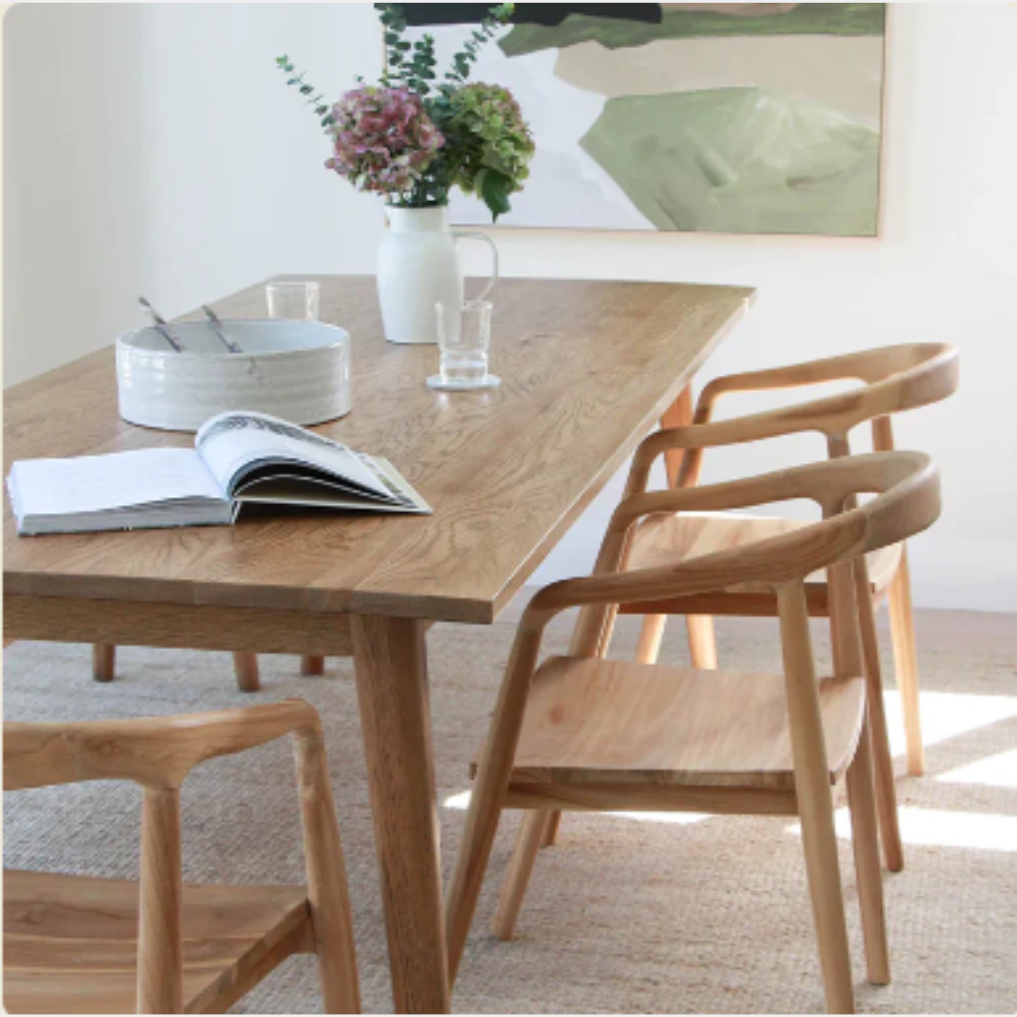 VAASA SOLID OAK 180 DINING TABLE
