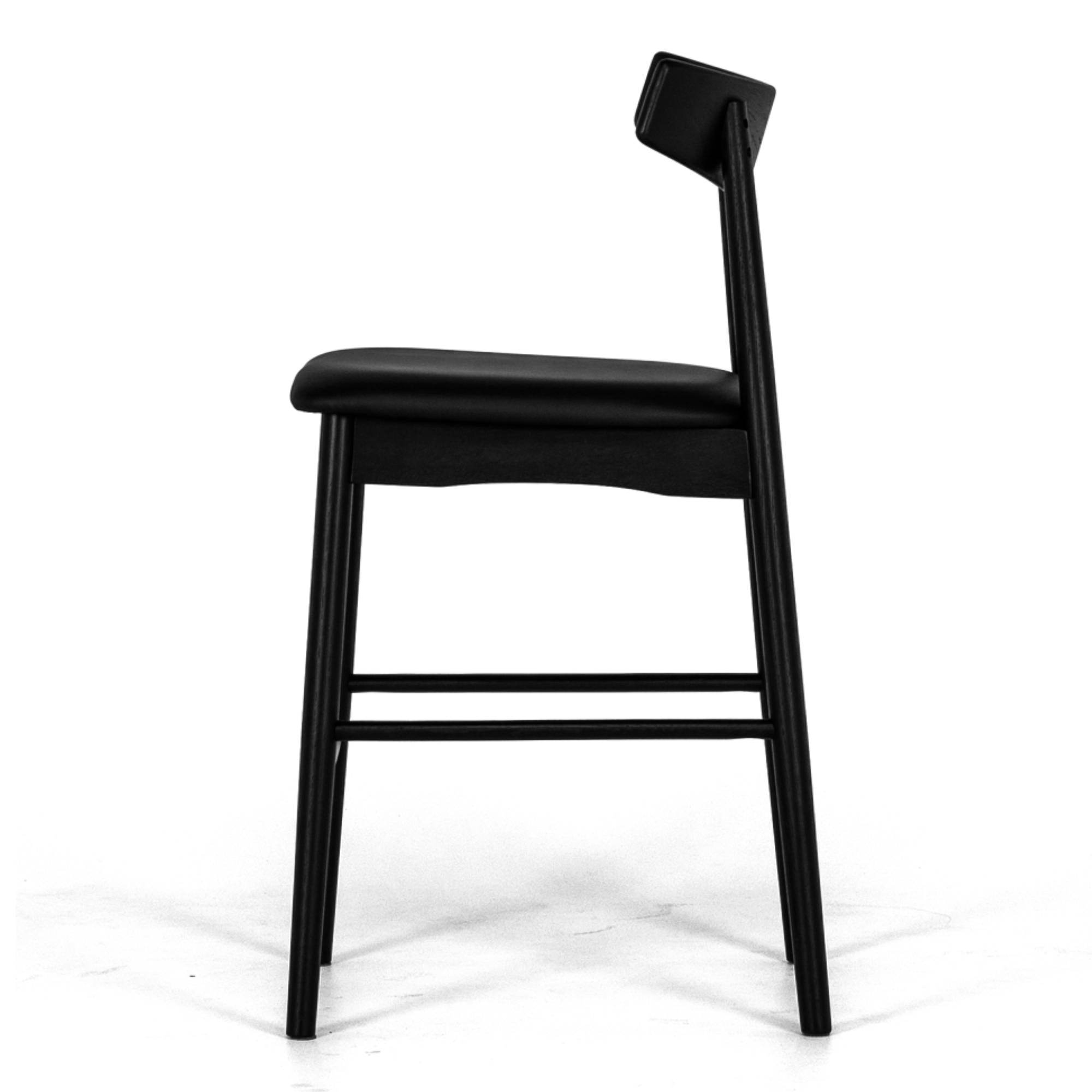 Wagner Barstool | Solid Black Oak