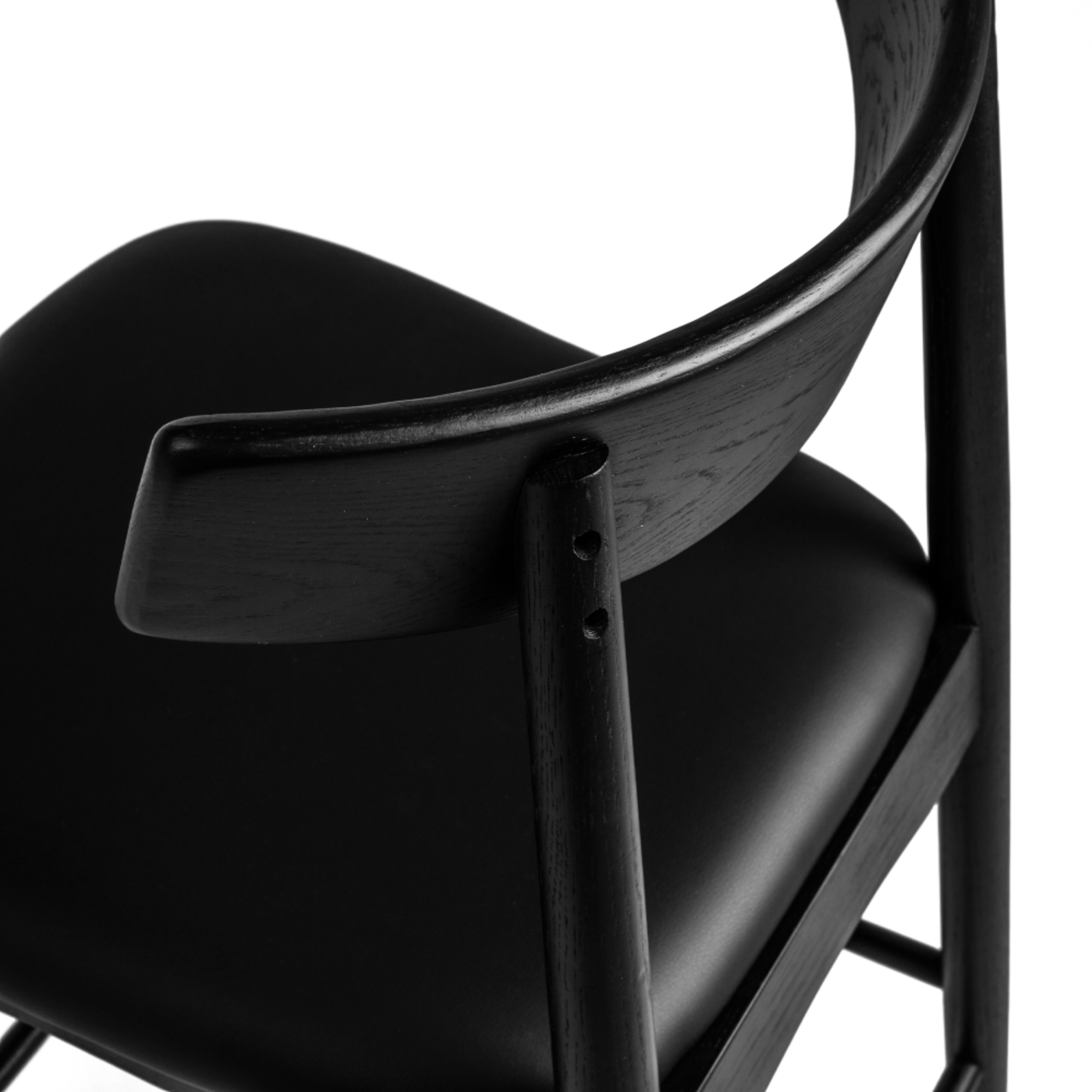 Wagner Barstool | Solid Black Oak