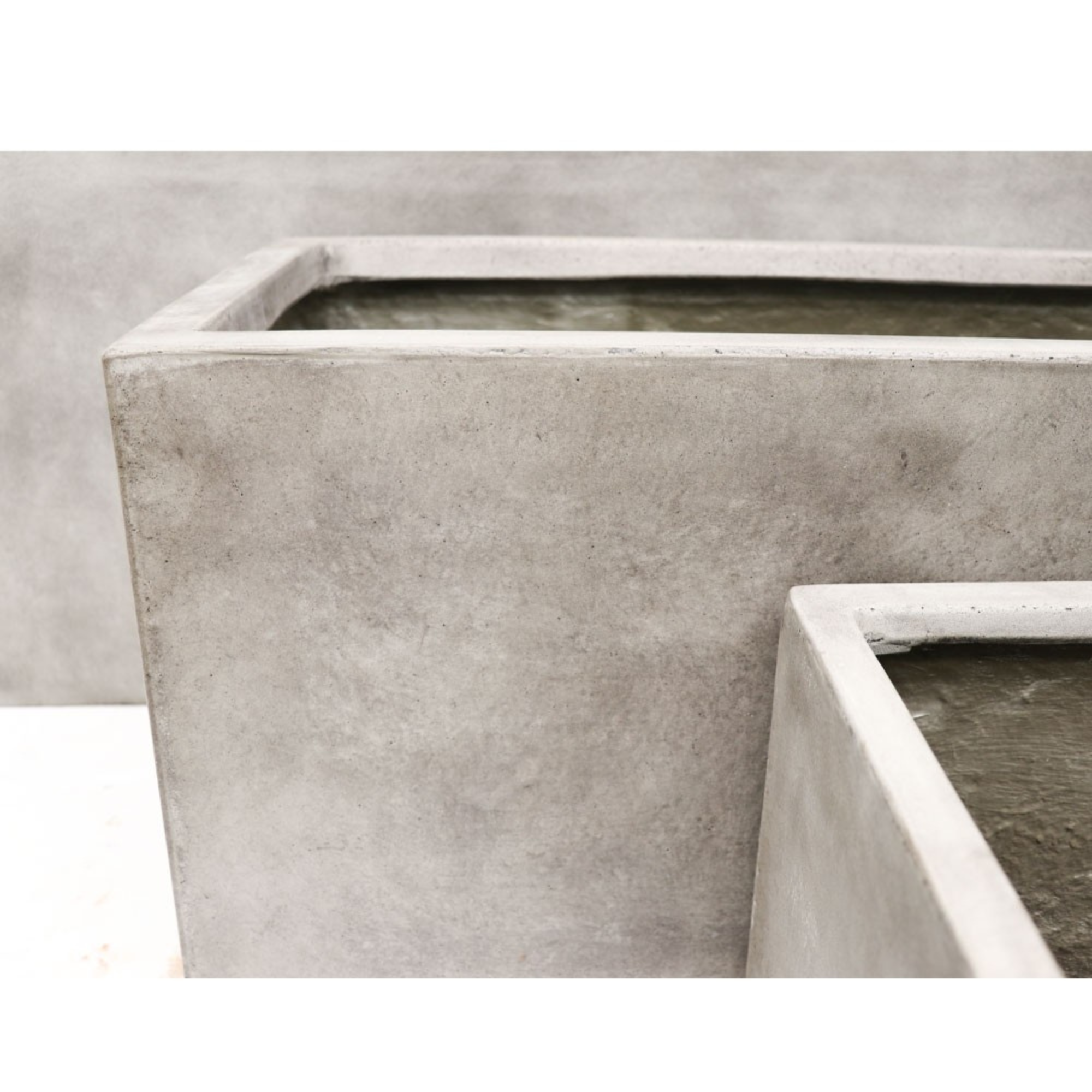 WAIHOU RECTANGLE PLANTER | 3 SIZES | BLACK, WHITE or WEATHERED CEMENT