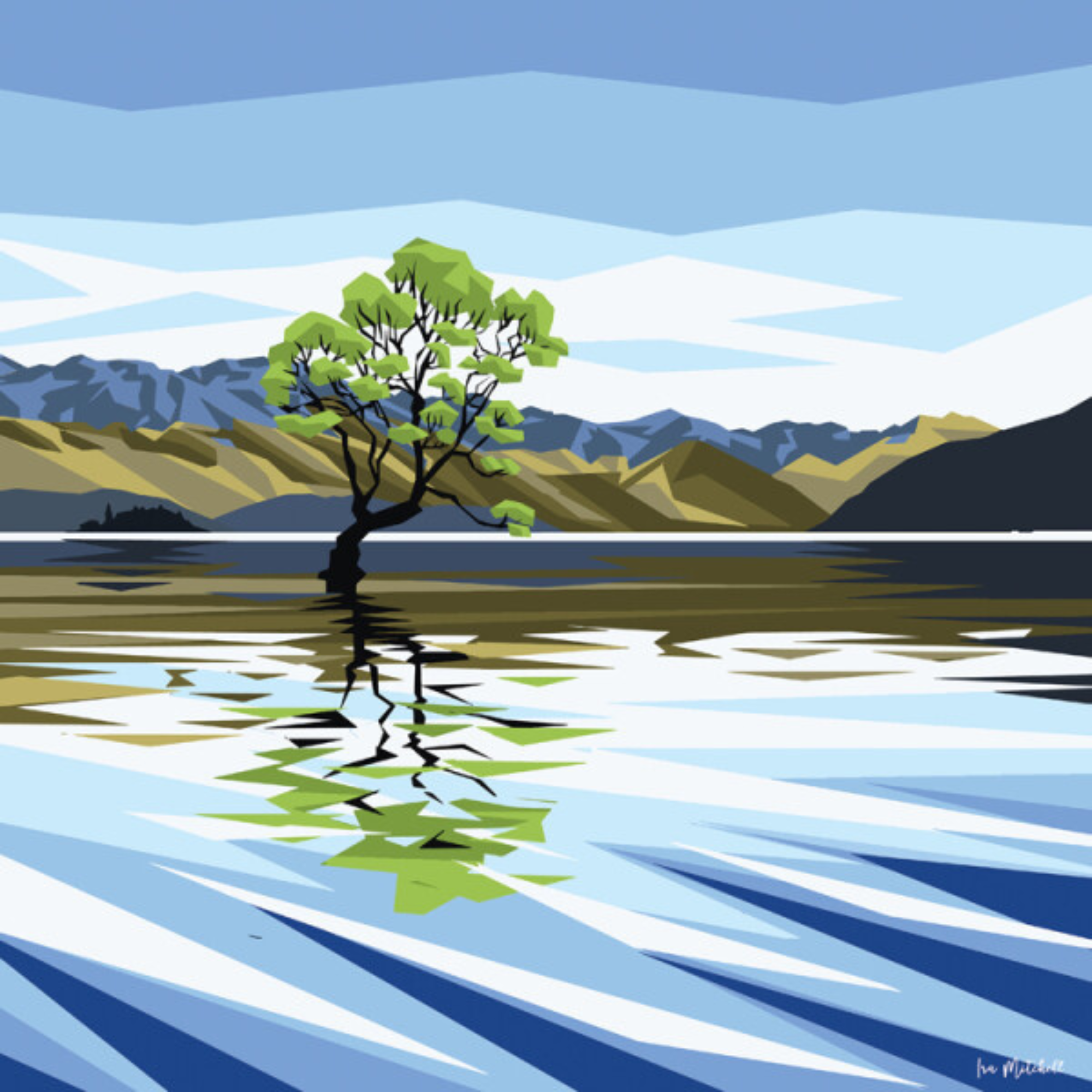 WANAKA TREE SUMMER | CANVAS STRETCHED READY TO HANG | IRA MITCHELL | NZ MADE