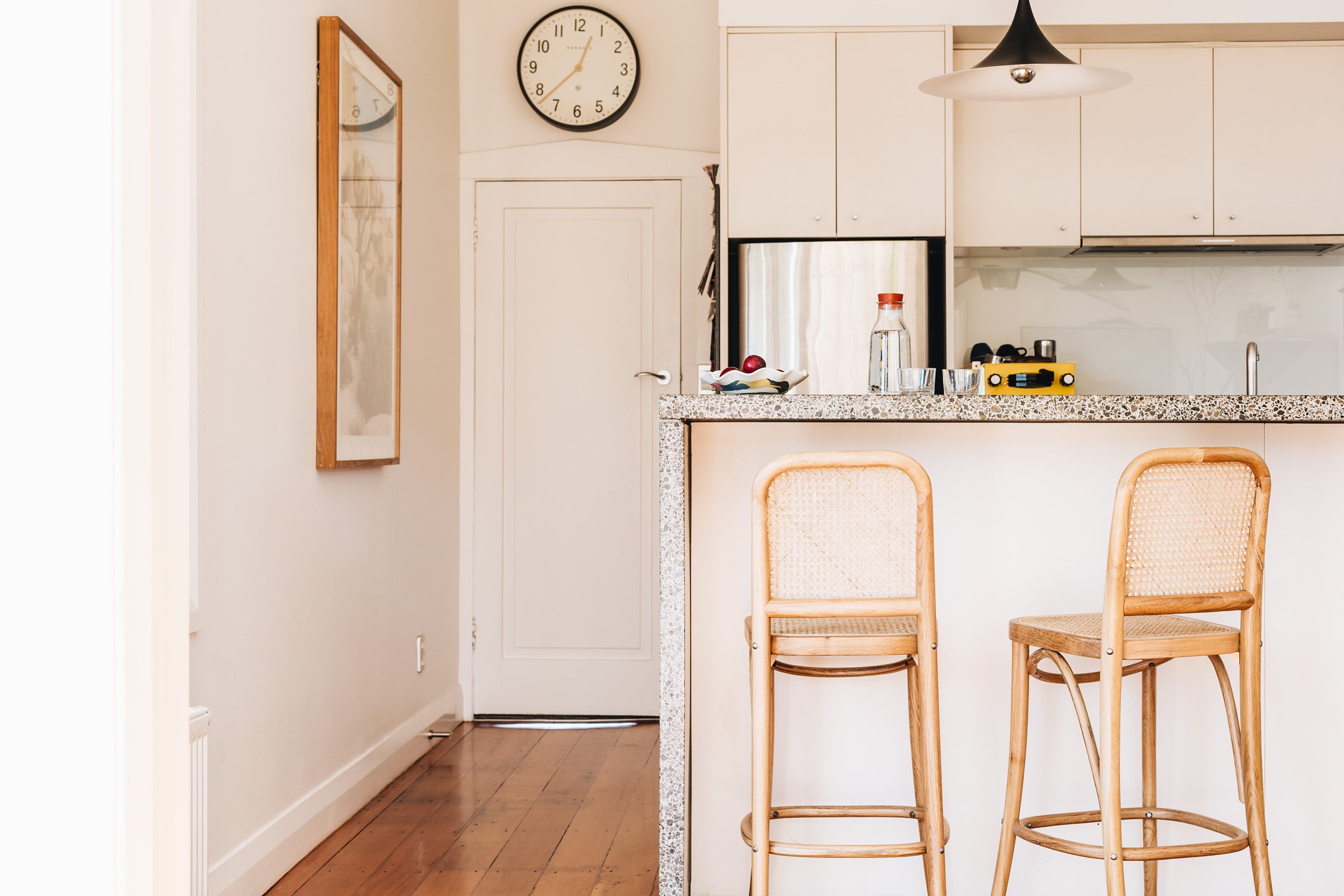 MATAI OAK BARSTOOL RATTAN SEAT