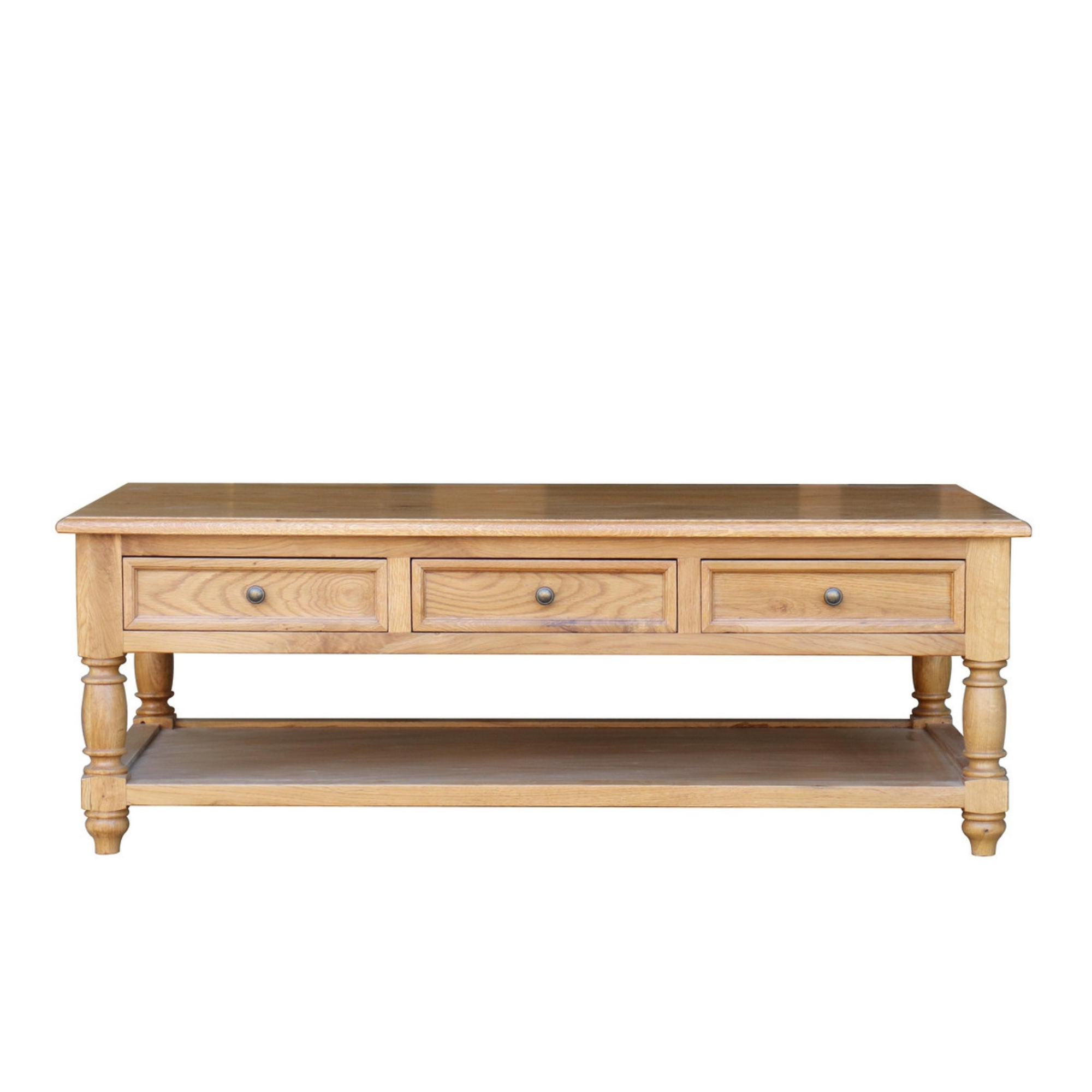 TURNER OAK 6 DRAWER COFFEE TABLE