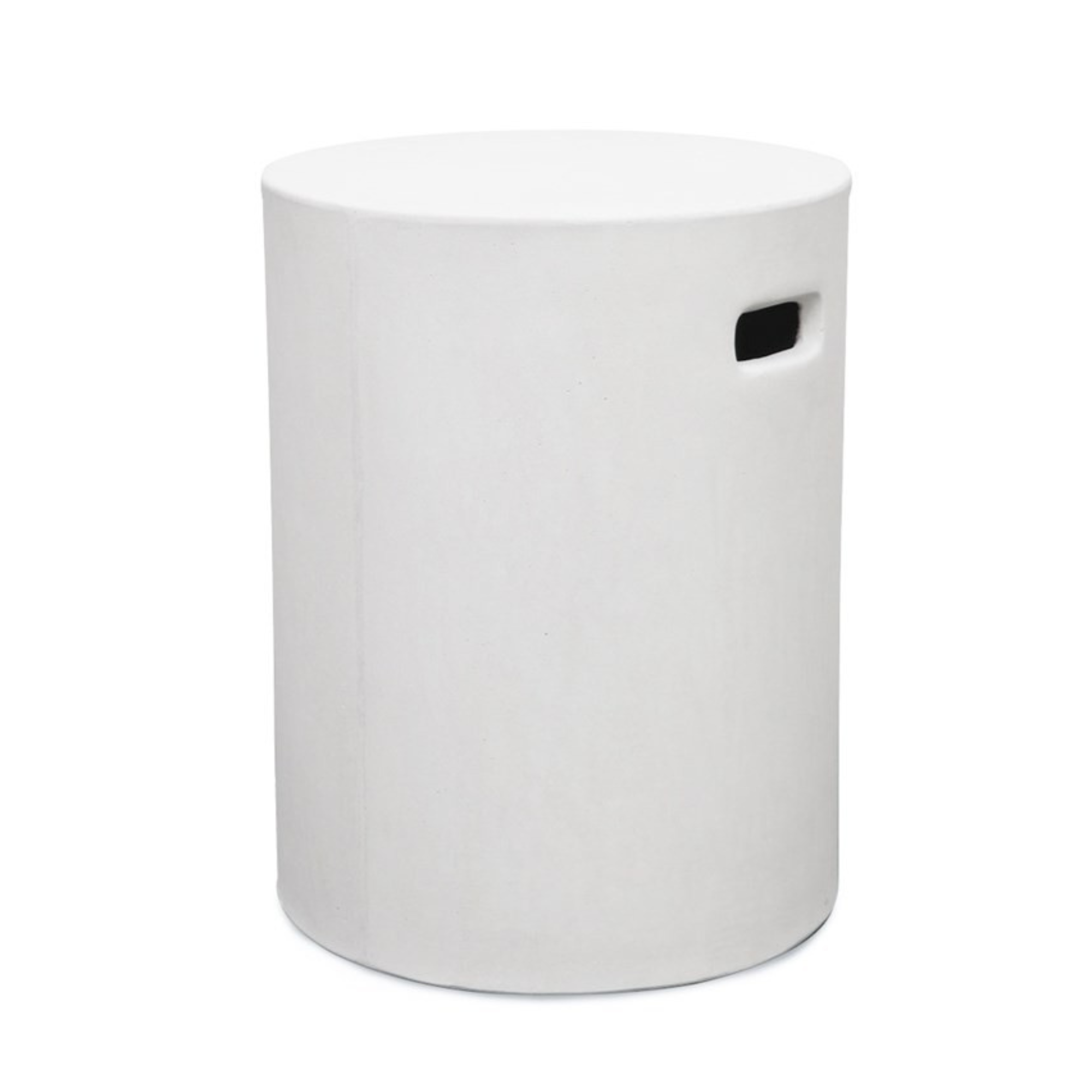 CONCRETE PIPE SIDE TABLE or STOOL | WHITE