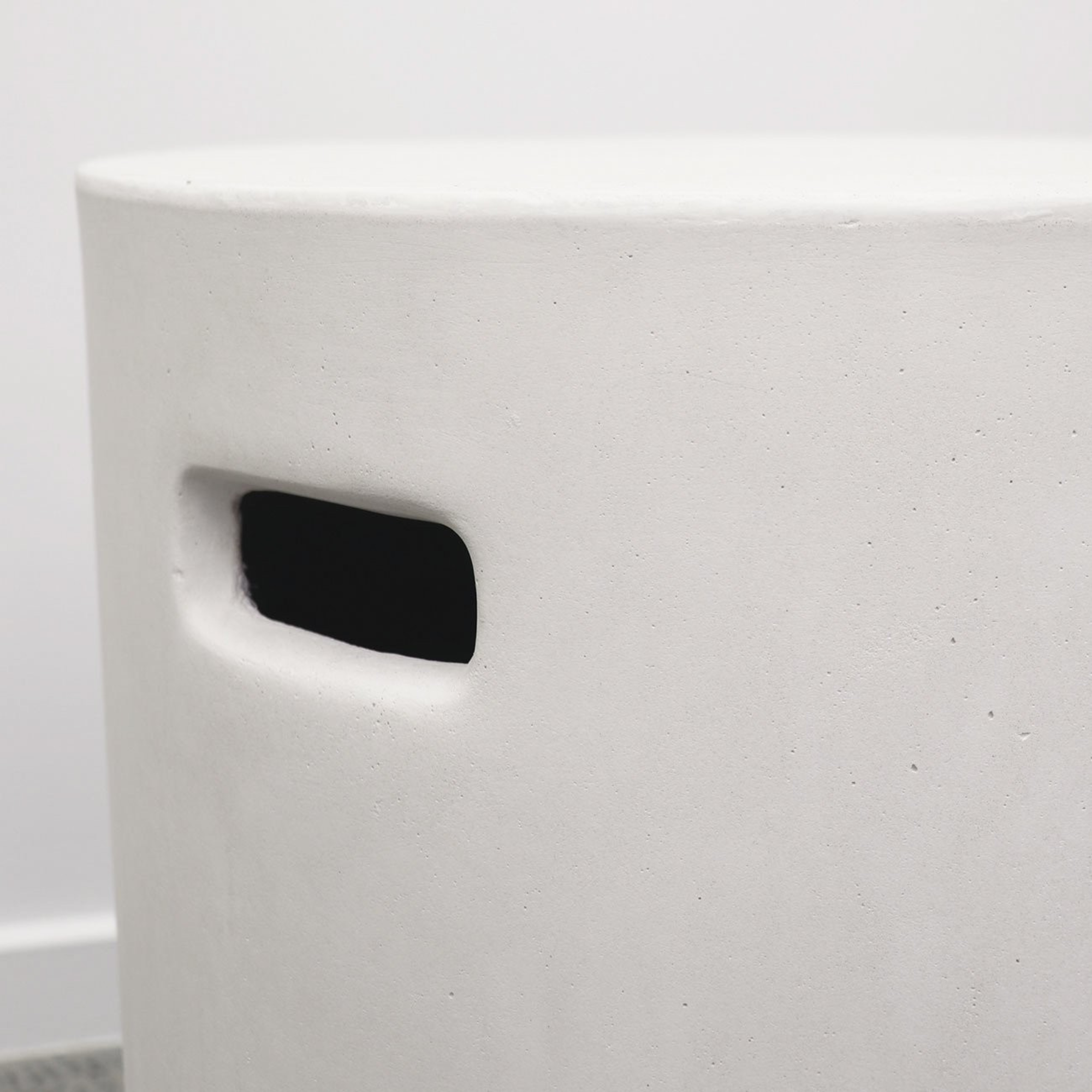 CONCRETE PIPE SIDE TABLE or STOOL | WHITE