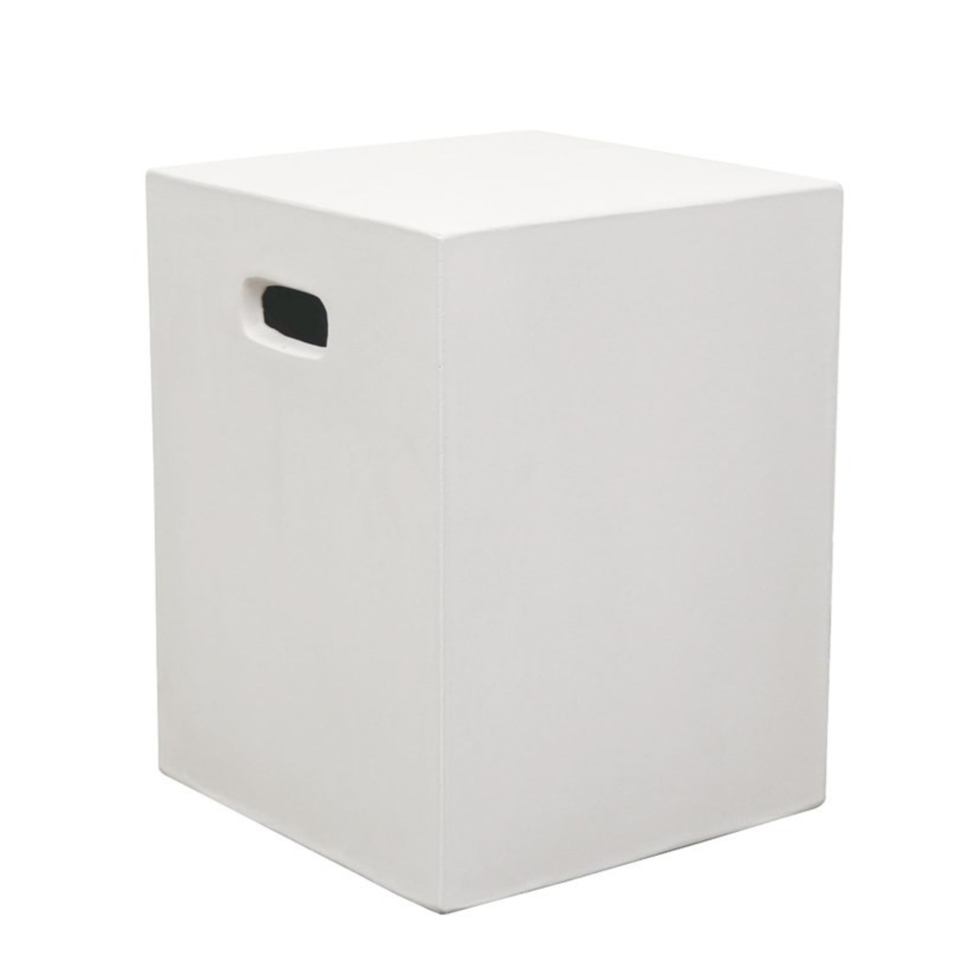 CONCRETE RECTANGLE SIDE TABLE | WHITE