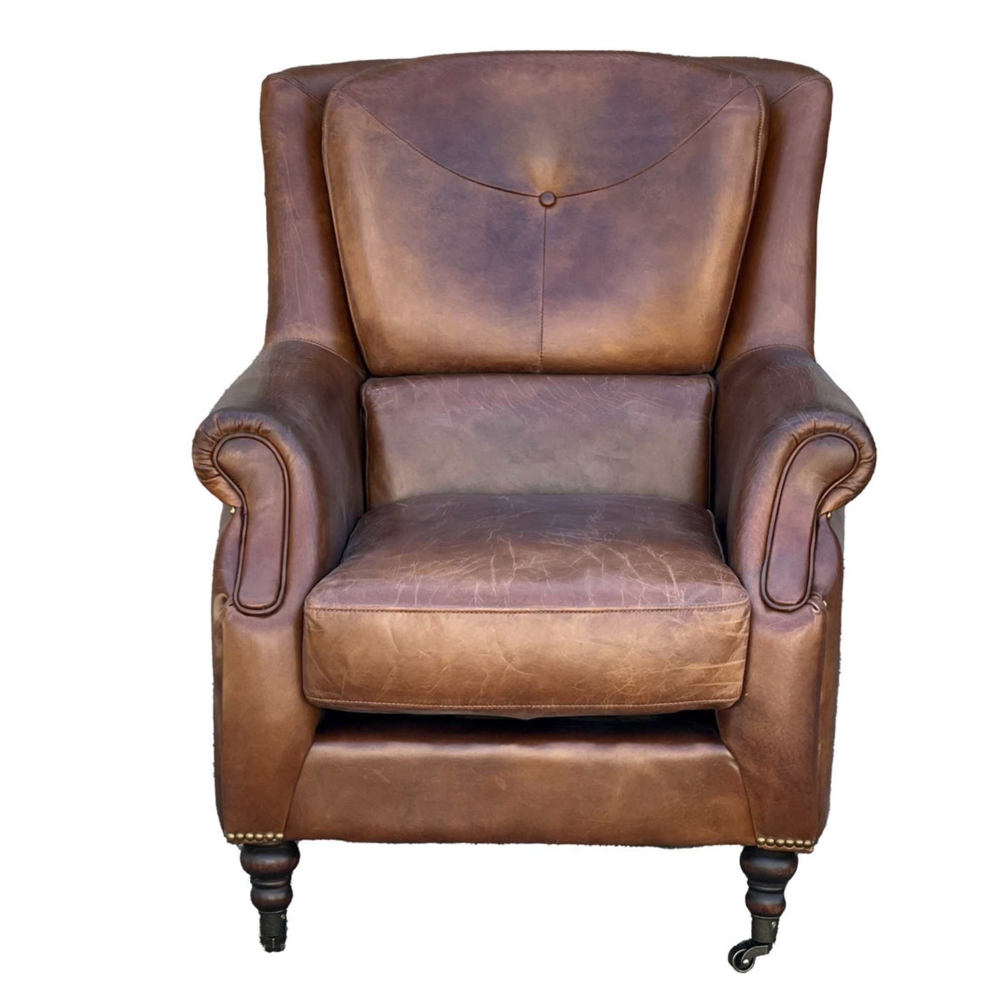 SPRINGFIELD LEATHER ARMCHAIR | VINTAGE CIGAR