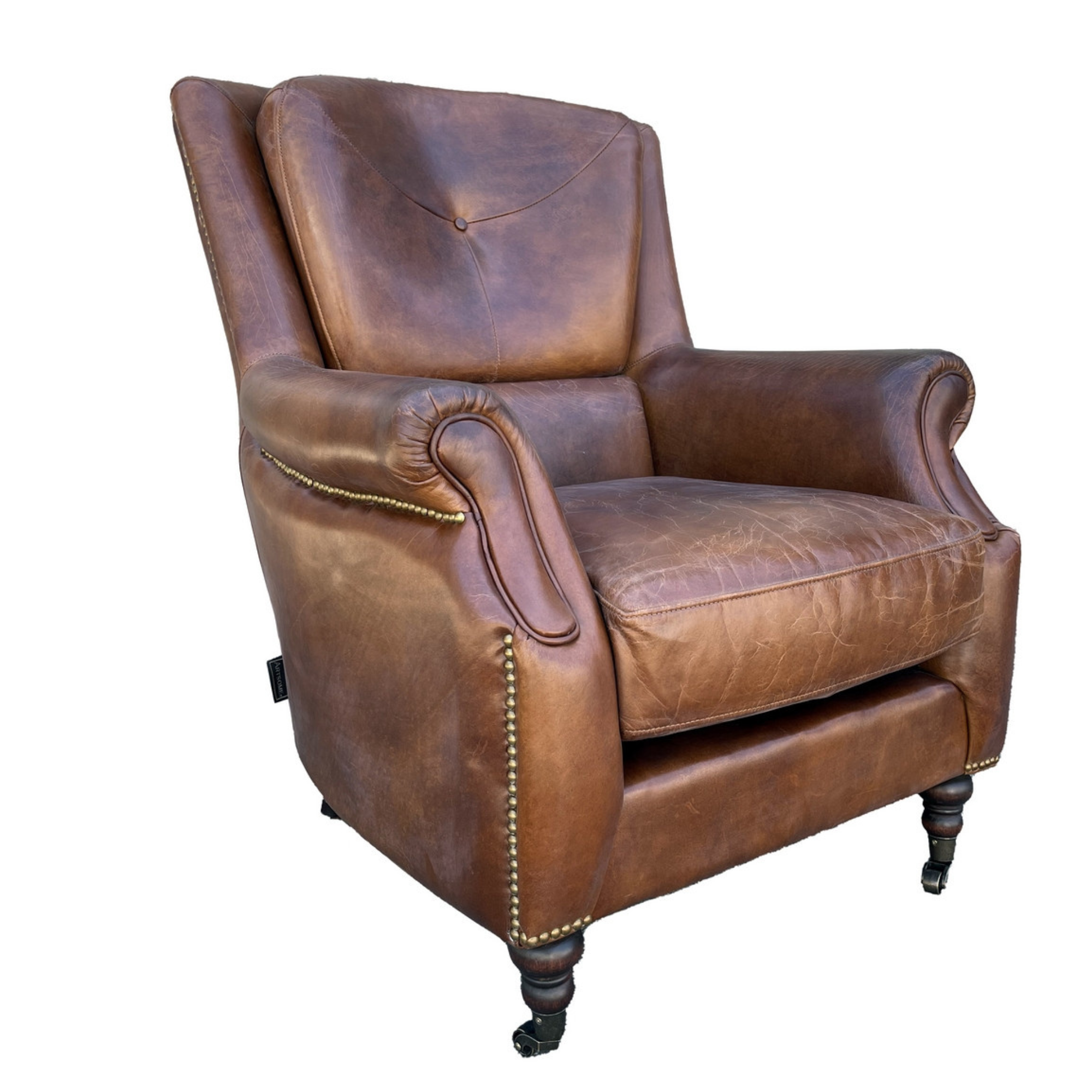 SPRINGFIELD LEATHER ARMCHAIR | VINTAGE CIGAR