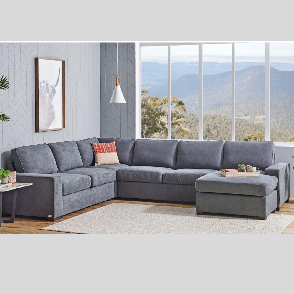 BRONSON 6 SEATER LOUNGE SUITE WITH SOFA BED Best Furniture Shop