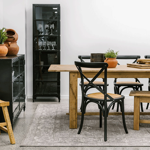 VILLA X-BACK CHAIR | AGED BLACK