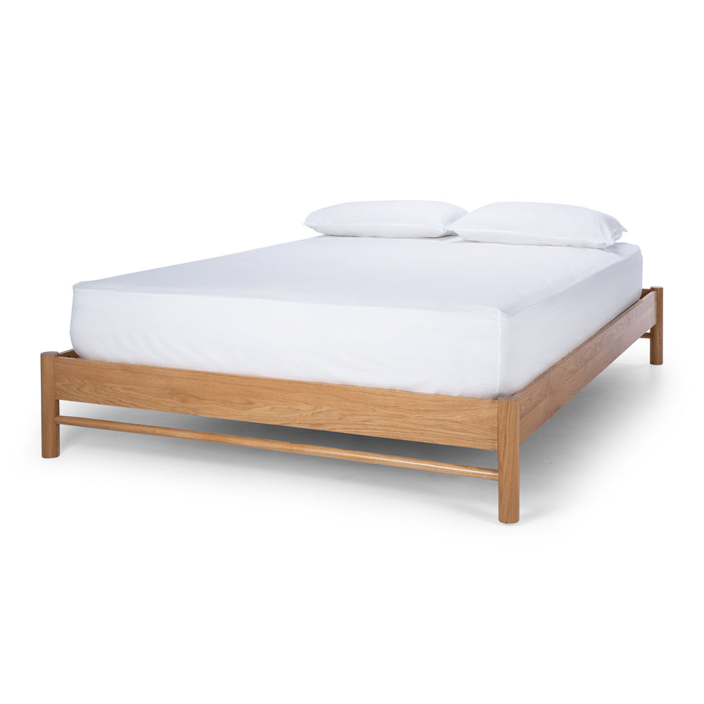 Meiko Solid Oak Slat Bed | King