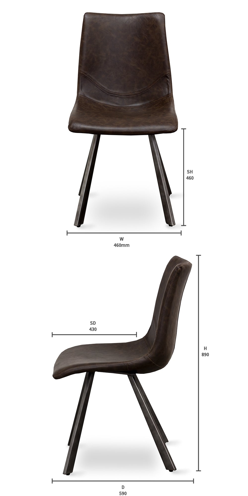 RUSTIC DINING CHAIR  | VINTAGE BLACK