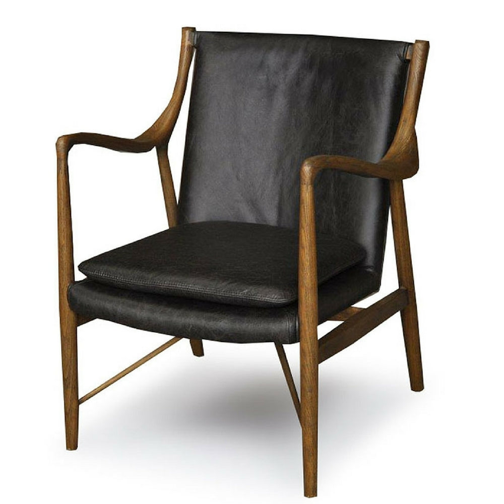 FINN LEATHER ARMCHAIR | BLACK