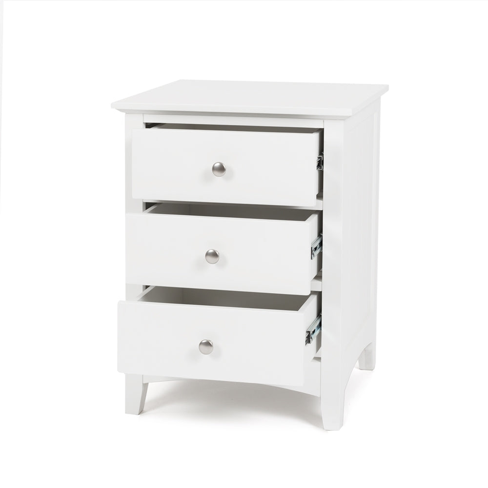 JESSICA 3 DRAWER BEDSIDE TABLE