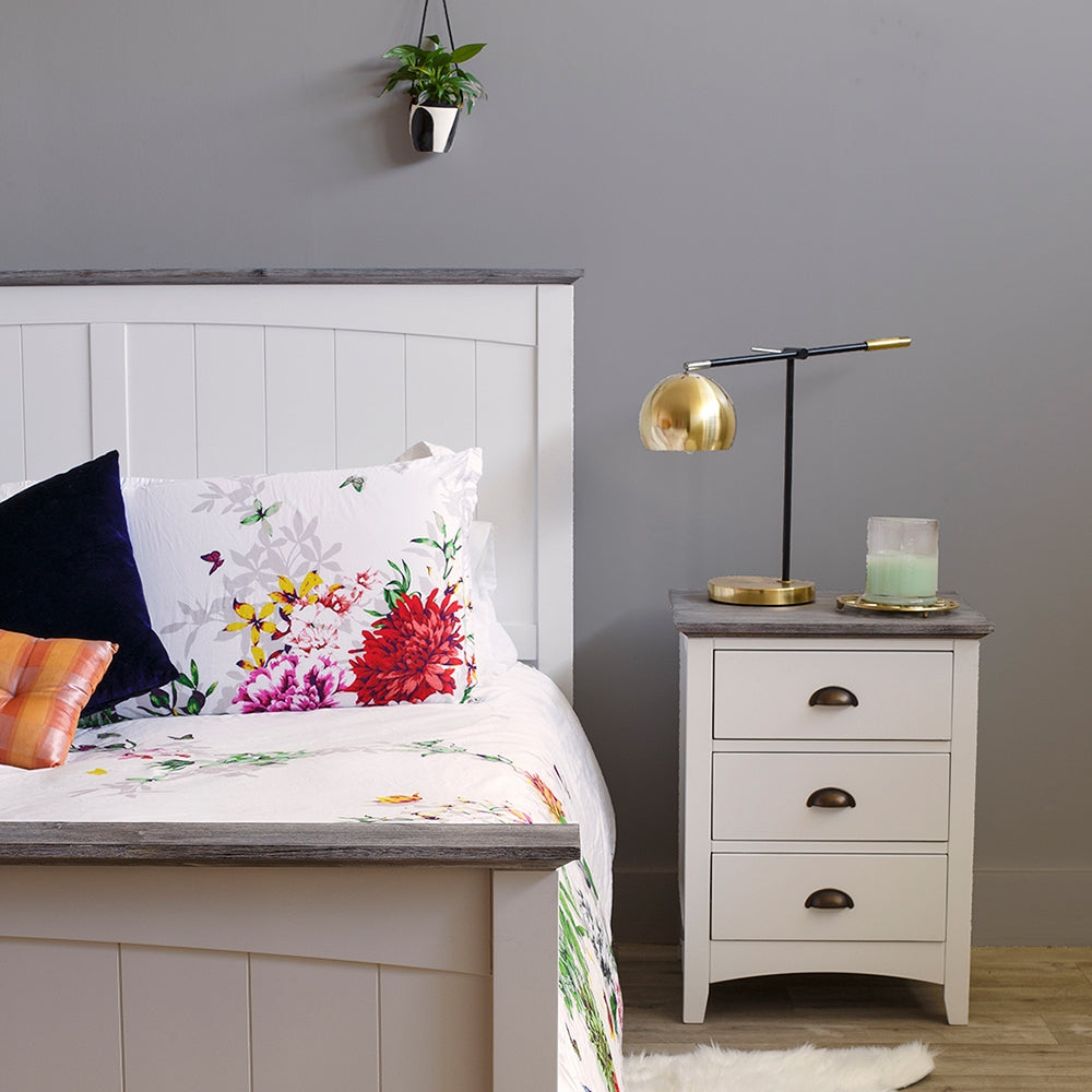 PROVENCE 3 DRAWER BEDSIDE TABLE