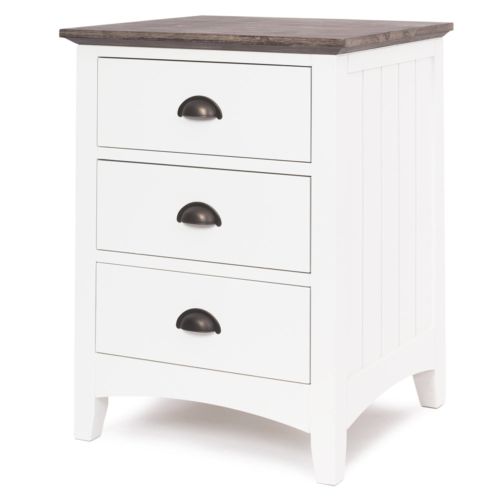 PROVENCE 3 DRAWER BEDSIDE TABLE