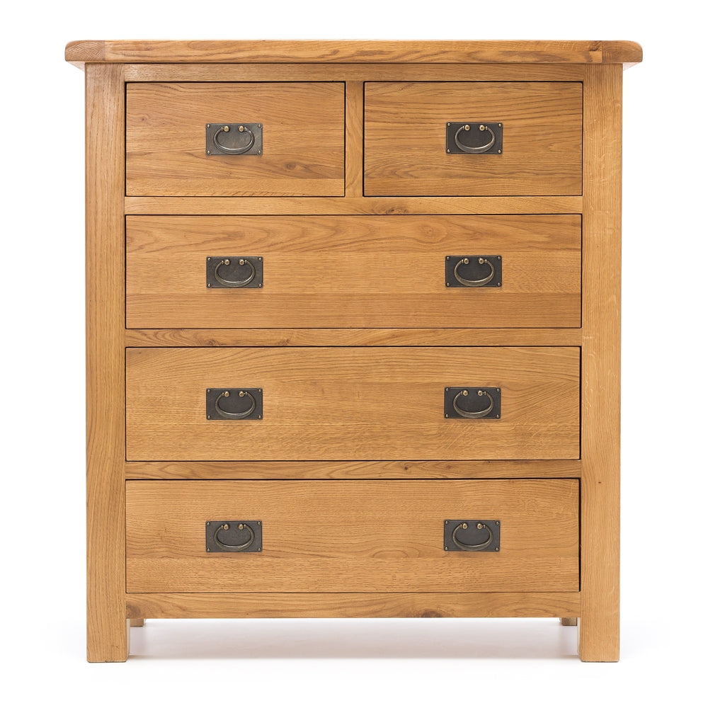 SALISBURY OAK 5 DRAWER CHEST