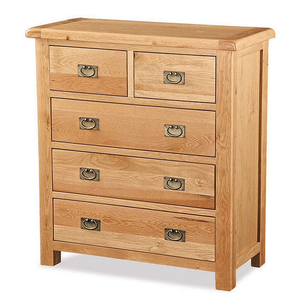 SALISBURY OAK 5 DRAWER CHEST