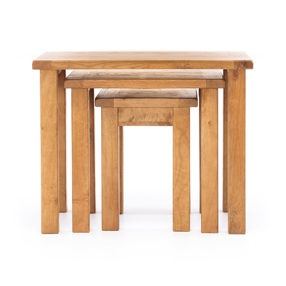 SALISBURY OAK NEST OF TABLES