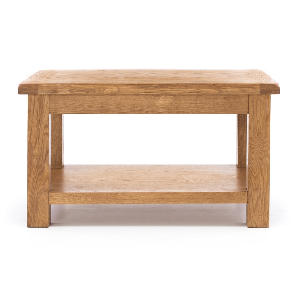 SALISBURY OAK COFFEE TABLE WITH SHELF