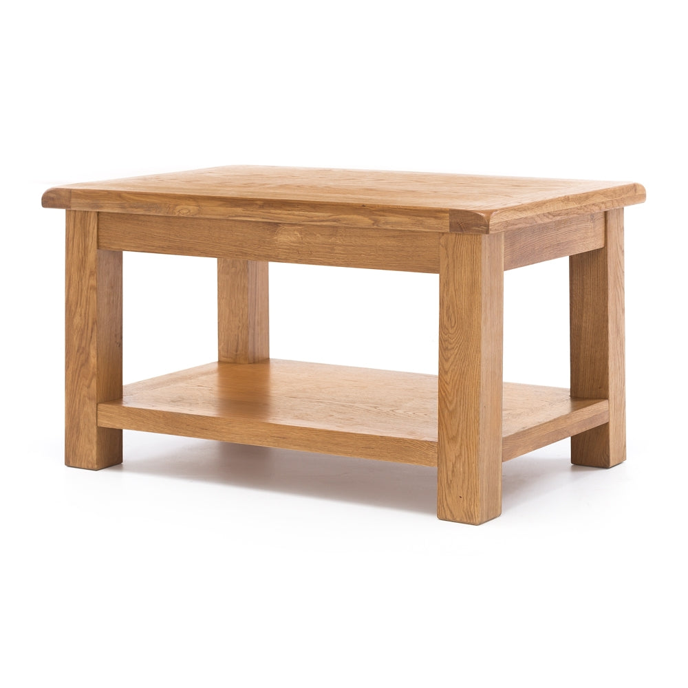 SALISBURY OAK COFFEE TABLE WITH SHELF