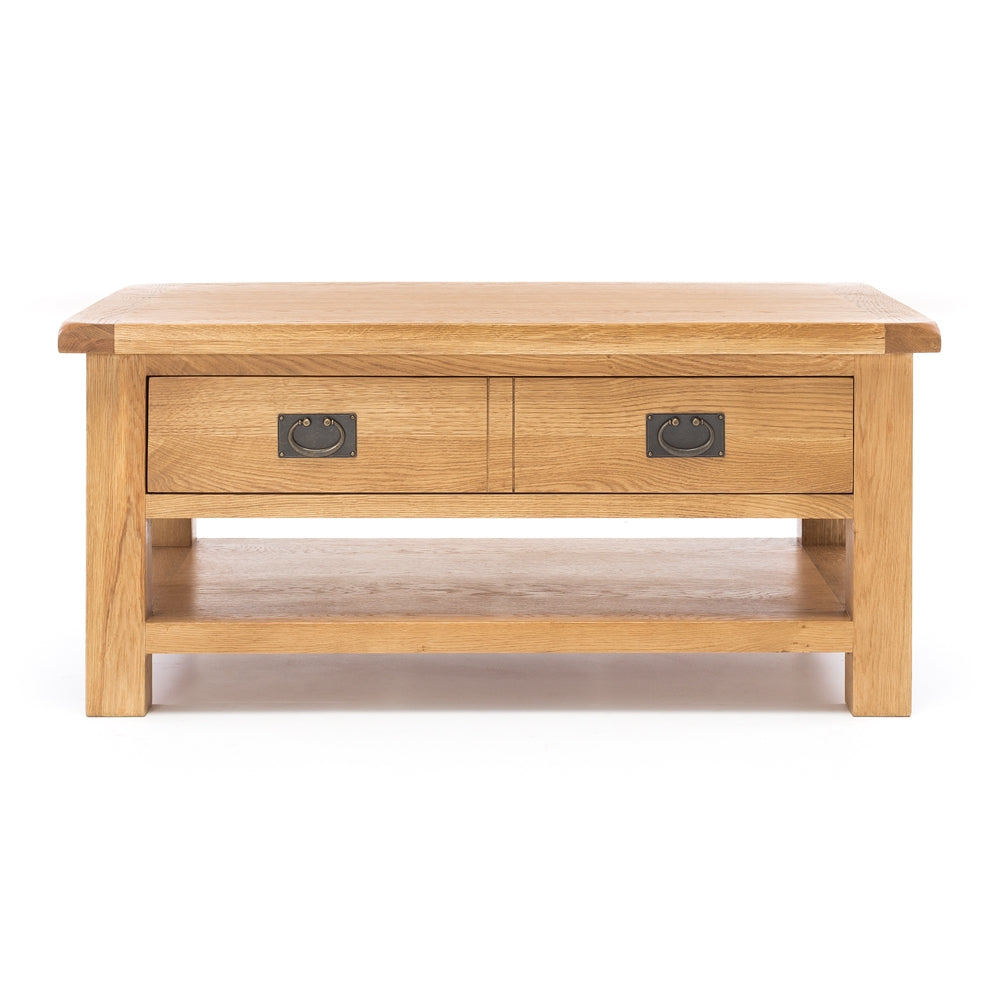SALISBURY OAK LARGE COFFEE TABLE WITH DRAWER