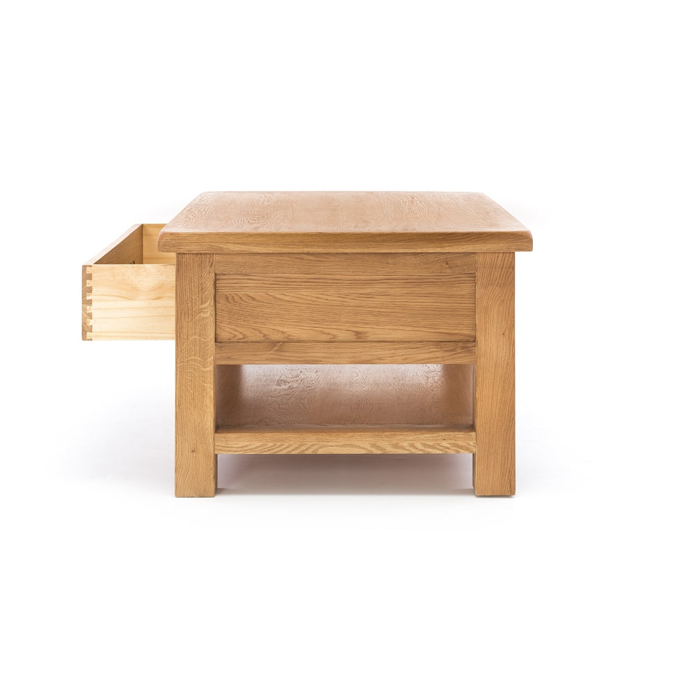 SALISBURY OAK LARGE COFFEE TABLE WITH DRAWER