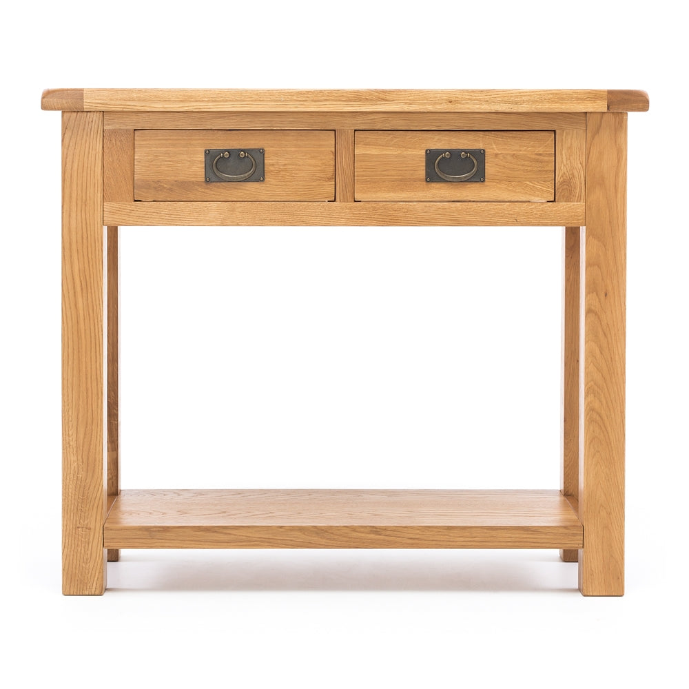 SALISBURY OAK 2 DRAWER HALL | CONSOLE TABLE