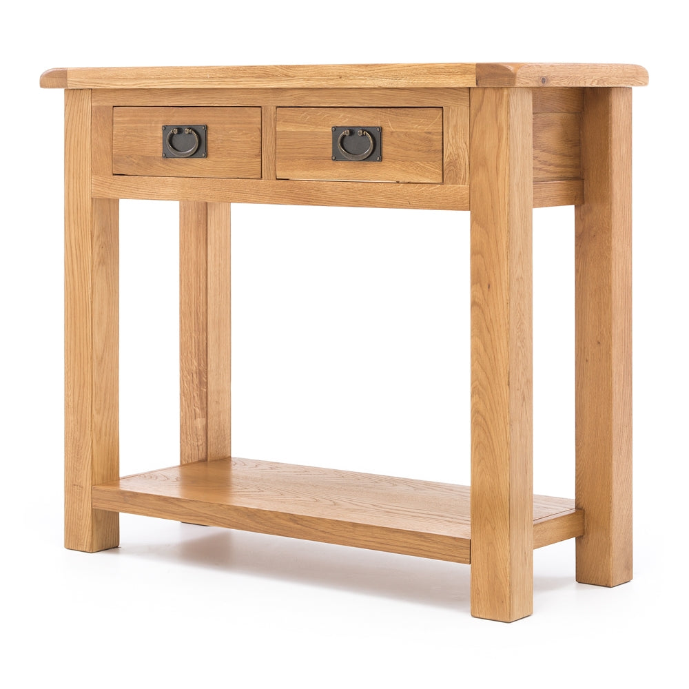 SALISBURY OAK 2 DRAWER HALL | CONSOLE TABLE