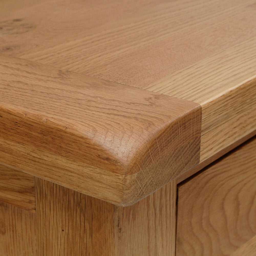 Salisbury Oak 3 Drawer Bedside Cabinet