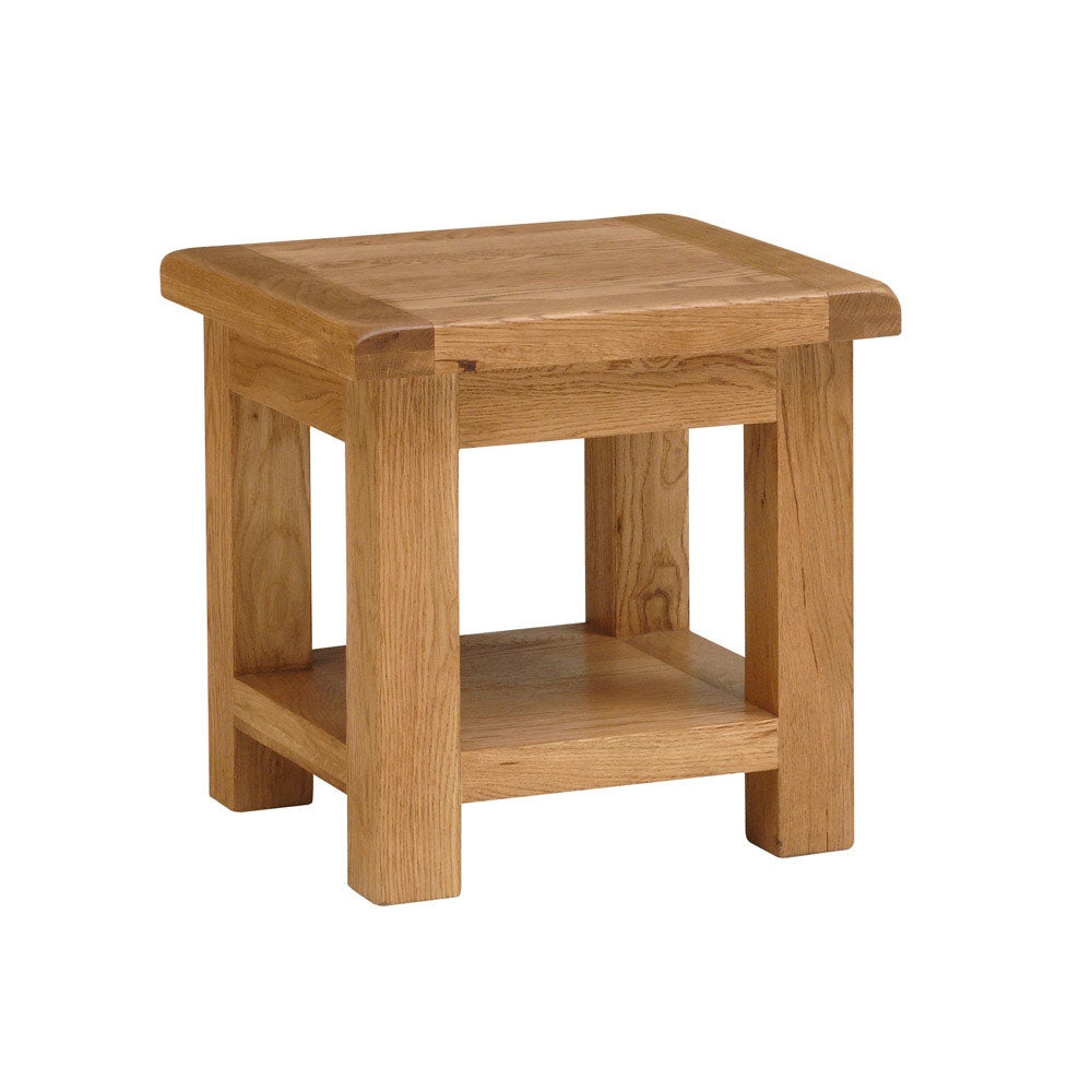 TUDOR OAK LAMP TABLE