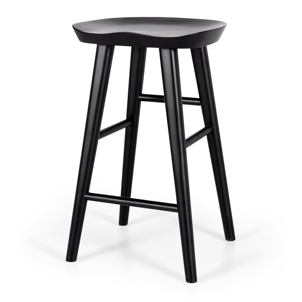 FUJI OAK BAR STOOL | BLACK