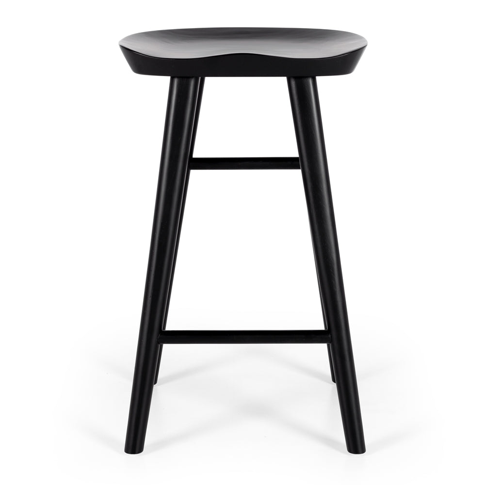 FUJI OAK BAR STOOL | BLACK